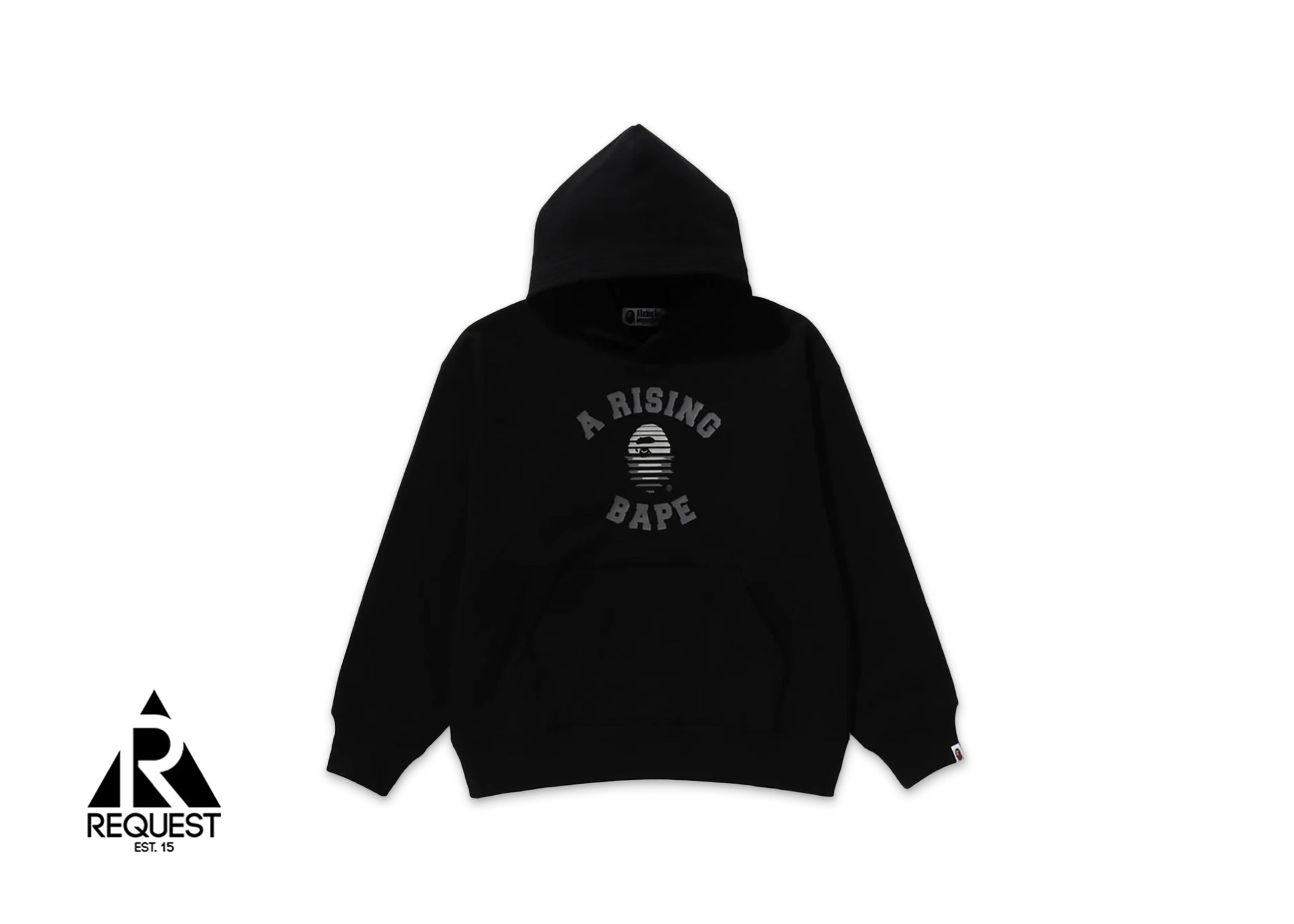 A Bathing Ape BAPE Relaxed Fit Rising Bape Hoodie "Black"