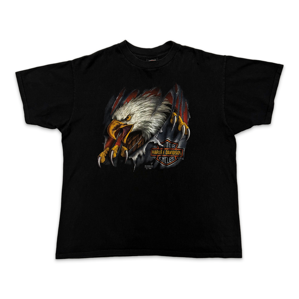Harley Davidson Eagles Chicago Tee "Faded Black"