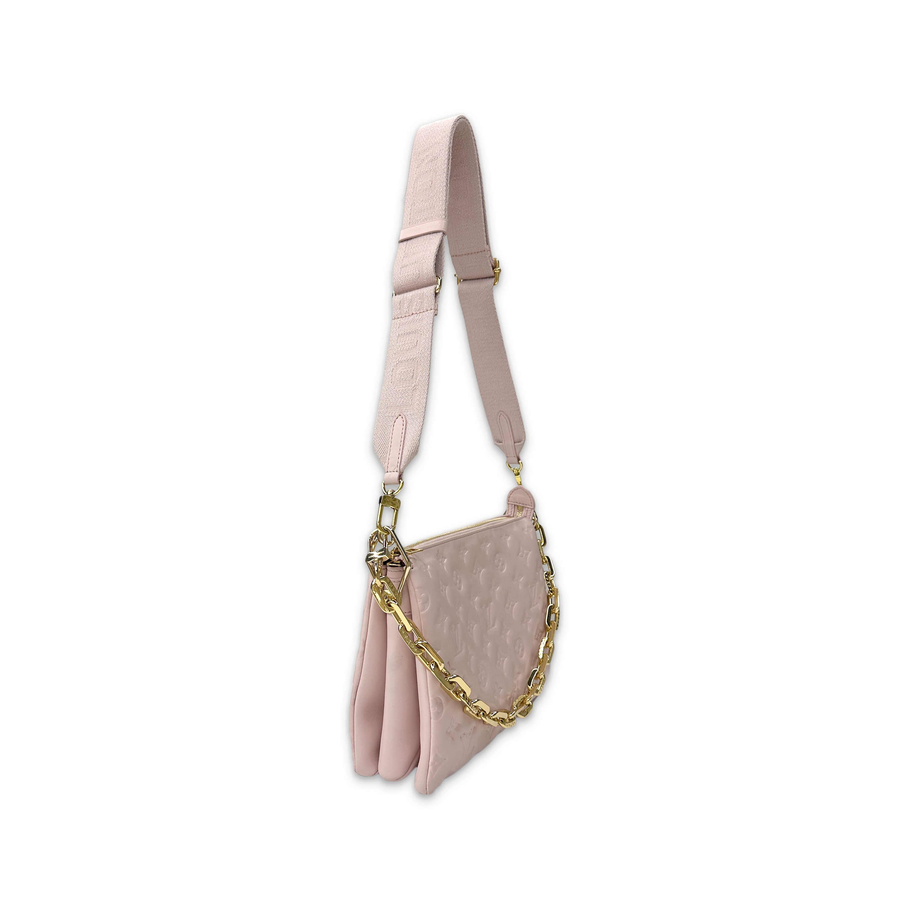 Louis Vuitton, Lambskin Embossed Monogram Coussin PM "Rose"