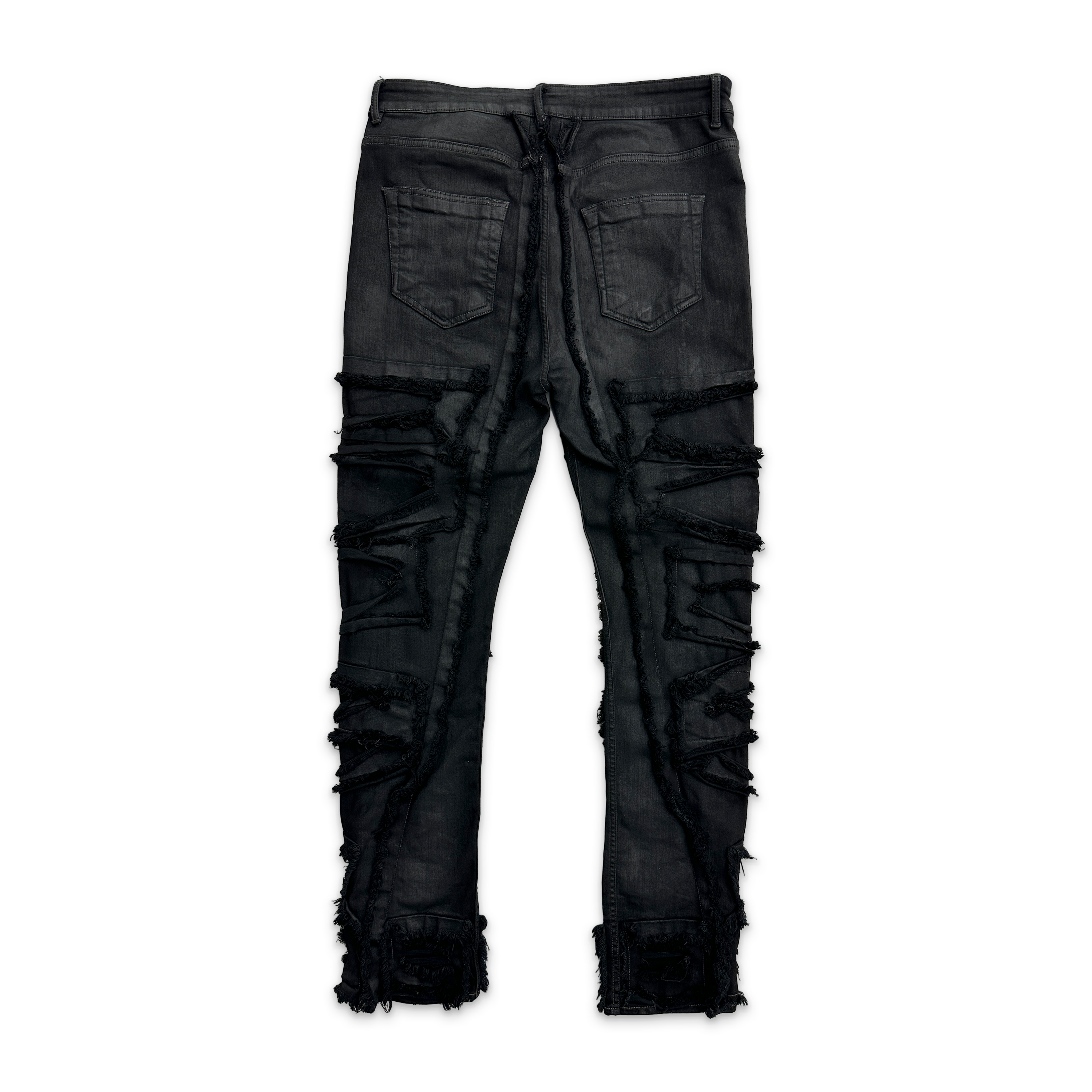 Rick Owens DRKSHDW, Detroit Cut Distressed Denim "Black Wax"