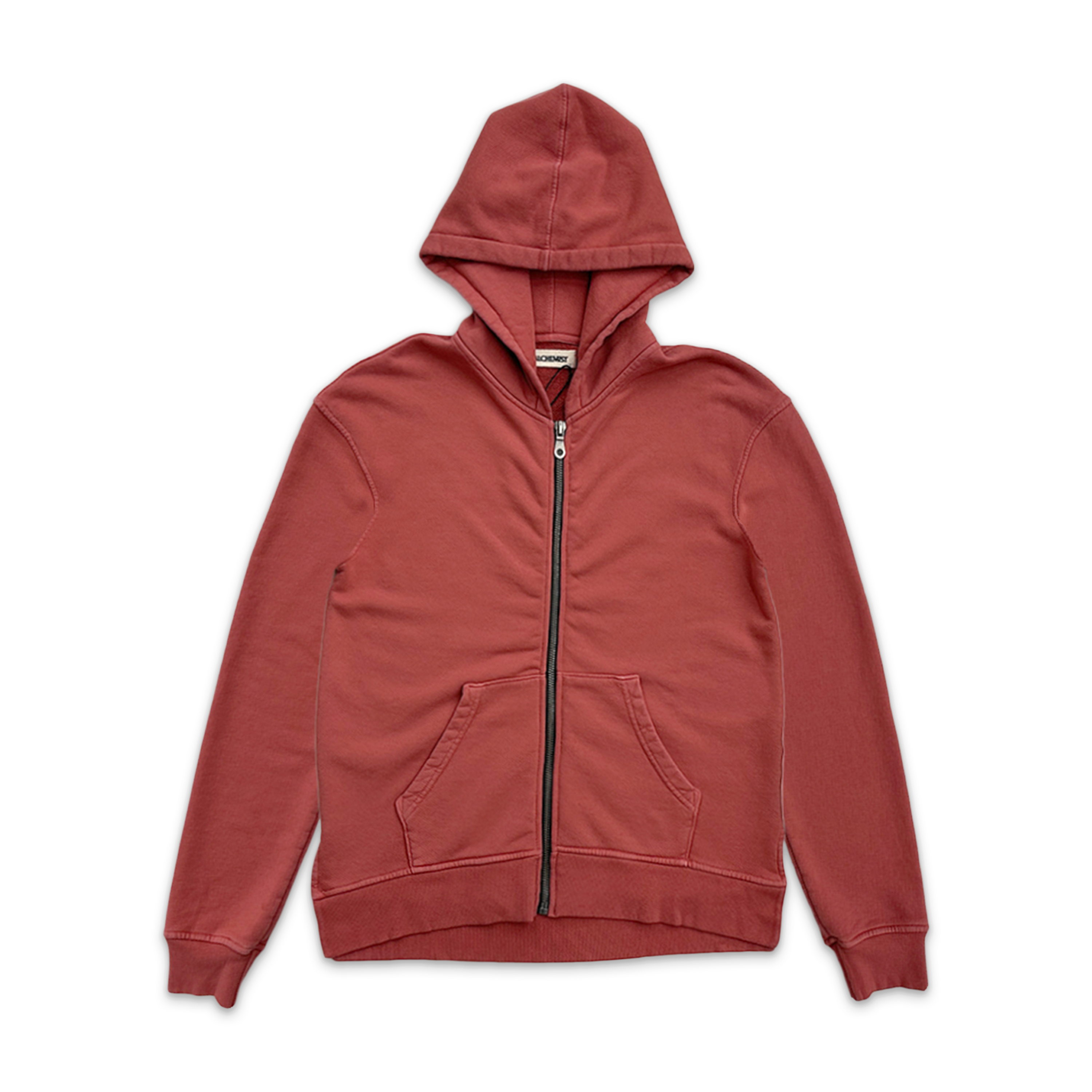 Philip Zip Up Hoodie "Aged Red"