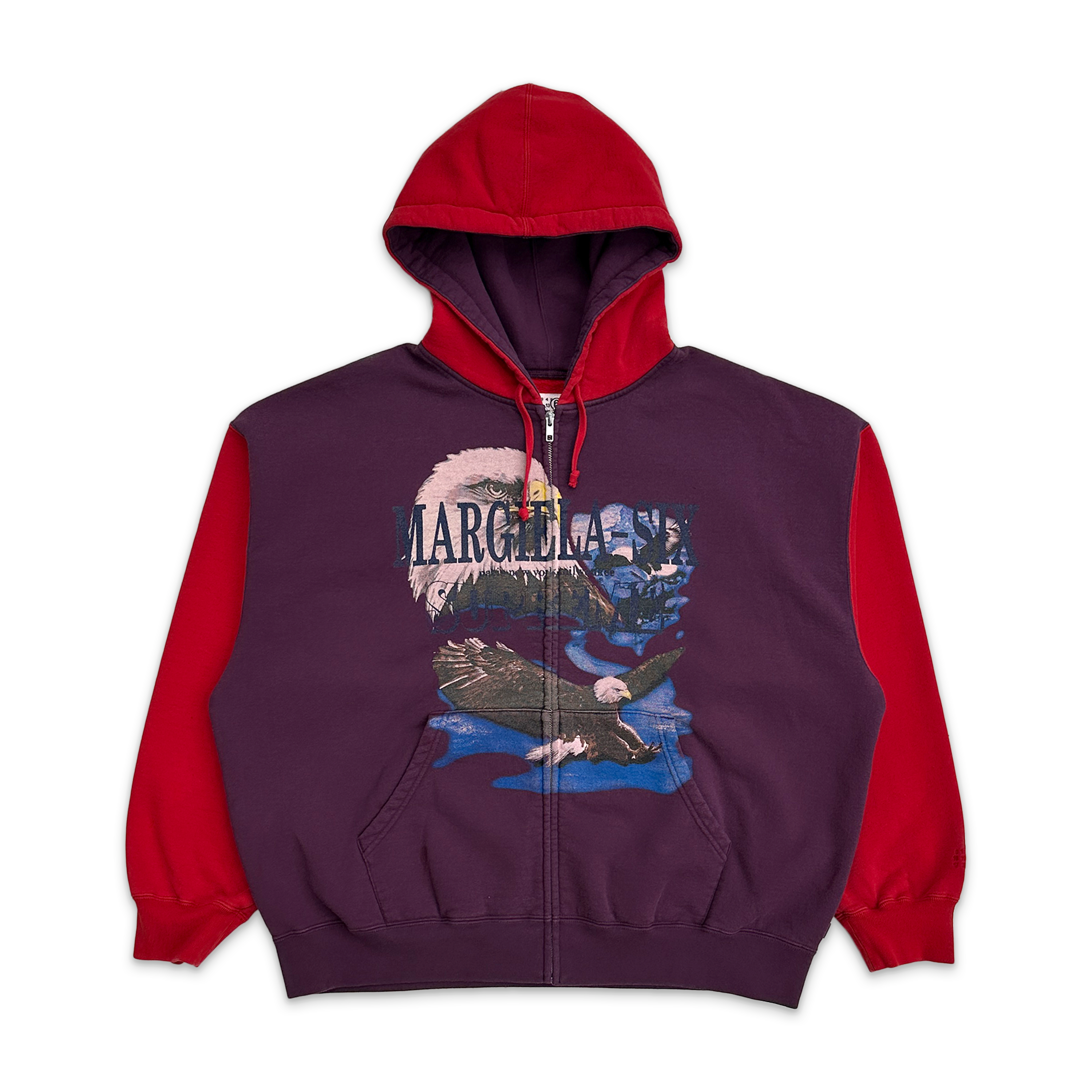 Supreme, MM6 Maison Margiela Eagle Zip Up Hooded Sweatshirt “Purple/Red" SS26