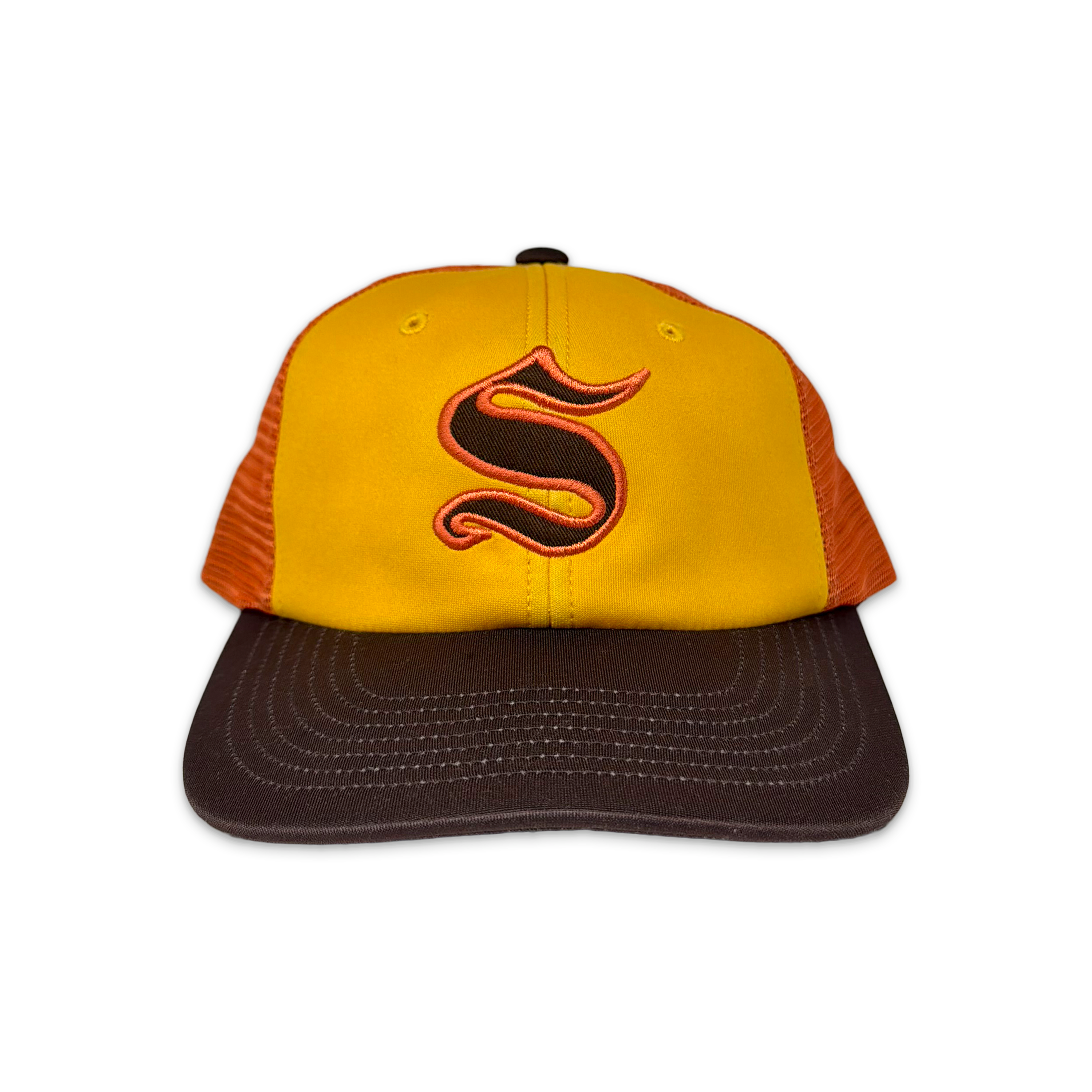Contrast S Mesh Back 6-Panel Hat "Orange"