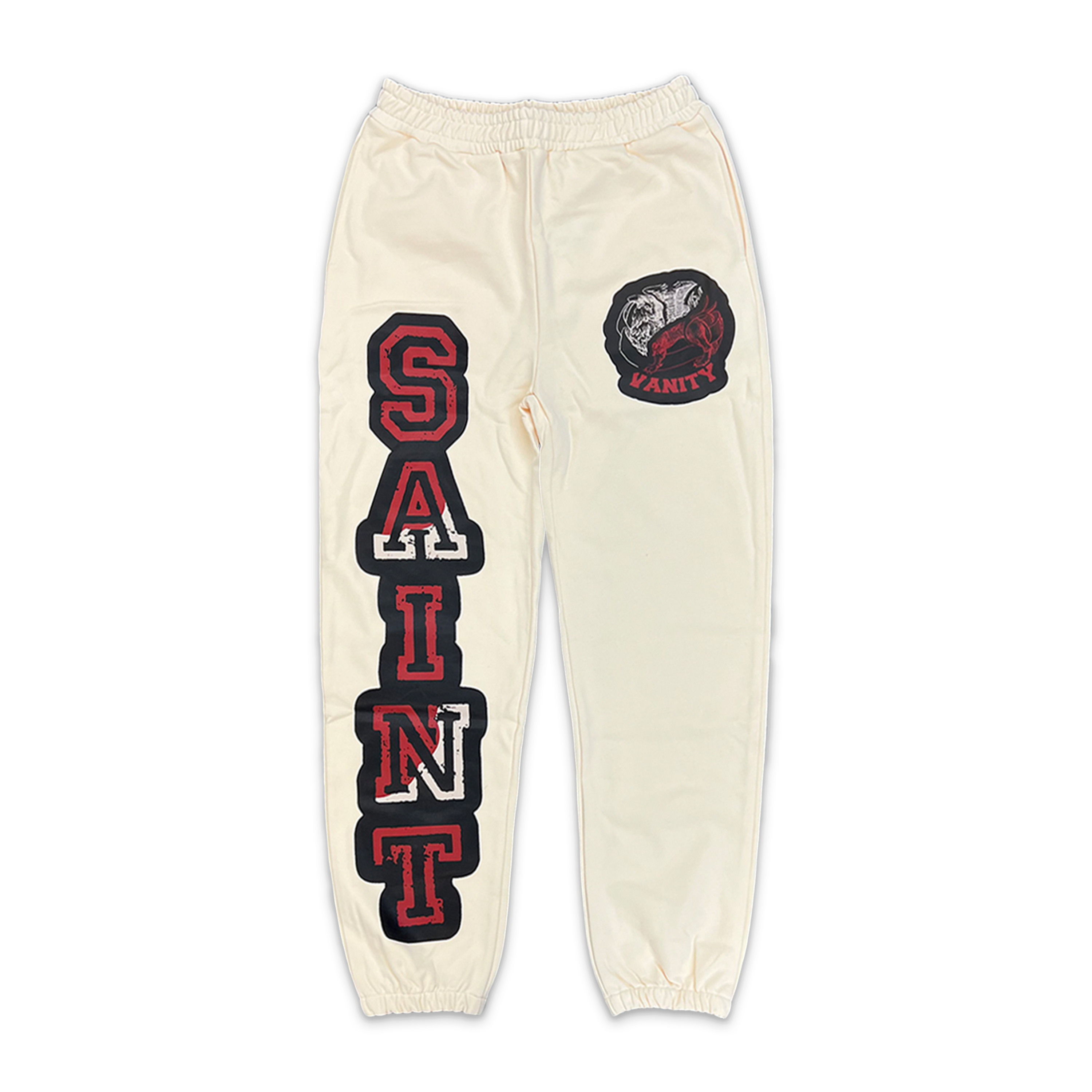 Saint Vanity, Logo Sweatpants "Cream"