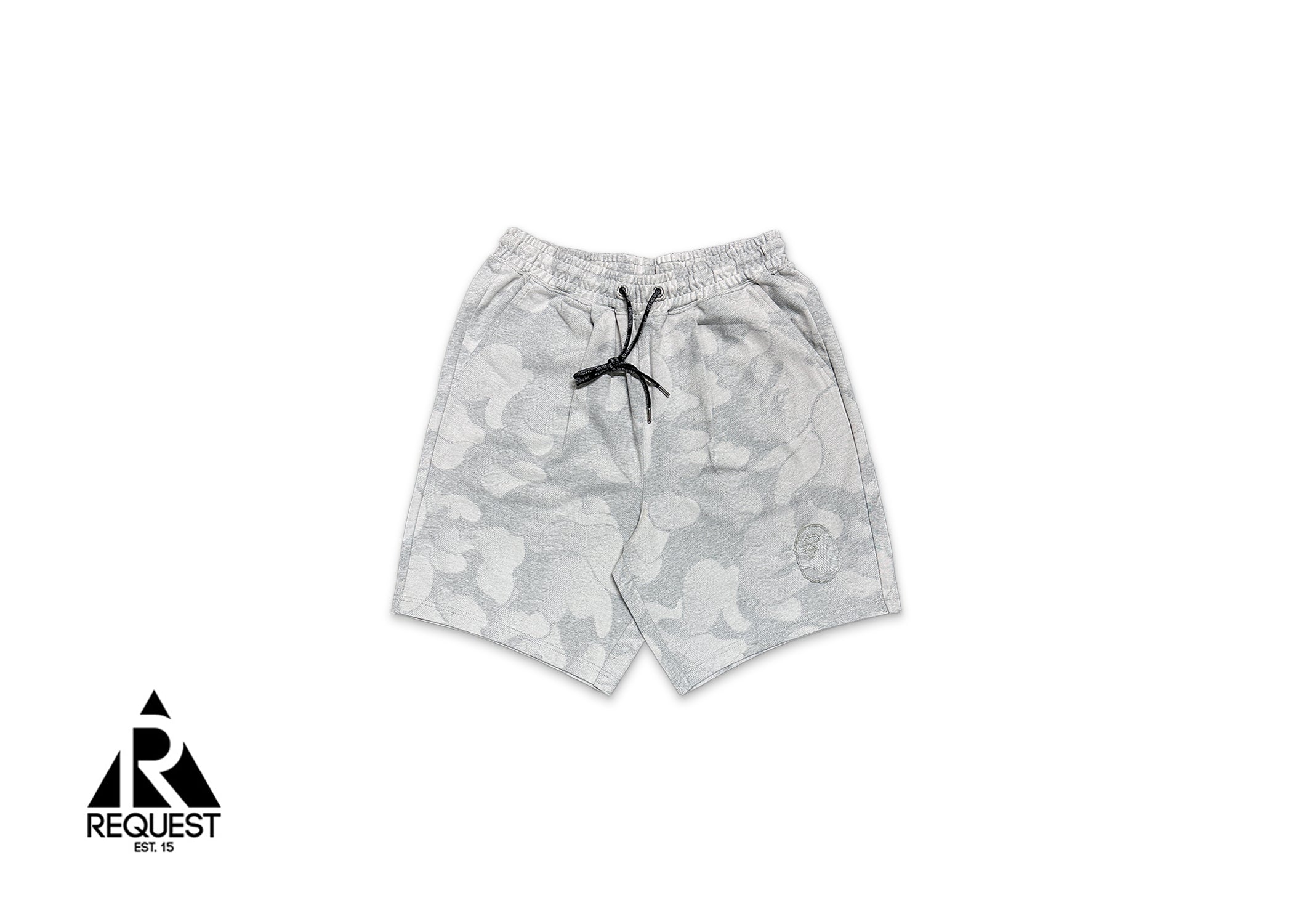 Ink Camo Ape Head Patch Sweat Shorts "Grey"