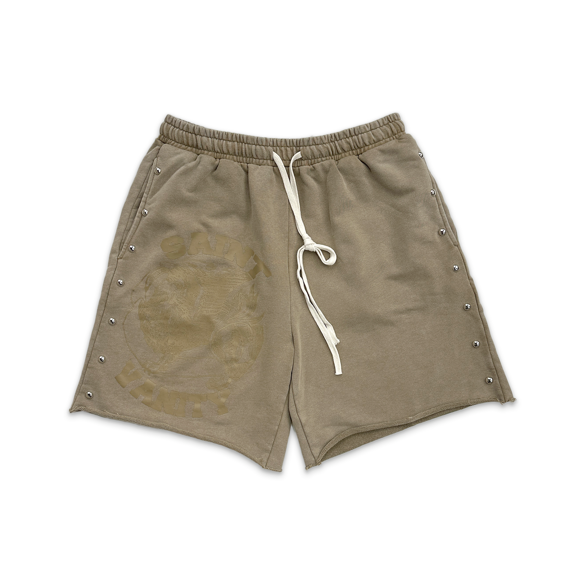 ★AMES-WORLDWIDE★TERRY SIGNATURE LOGO SHORTS IVORY★正規品 AMES-WORLDWIDE] TERRY SIGNATURE LOGO SHORTS GREY | もごつ