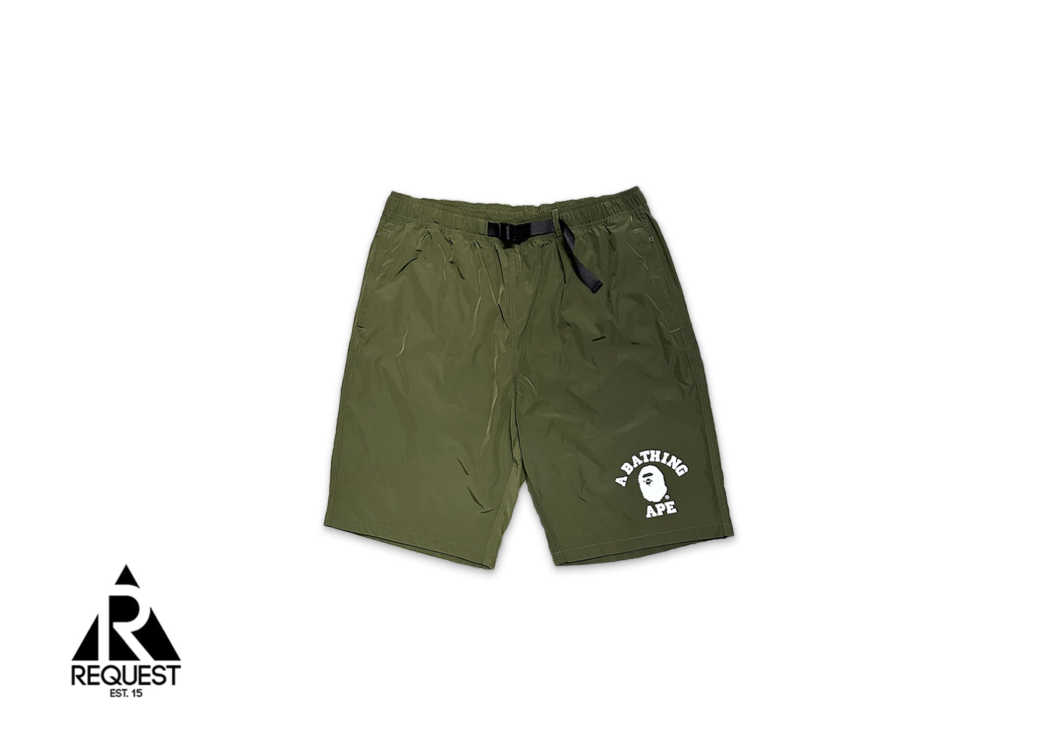 Nylon College Logo Beach Shorts “Olive"