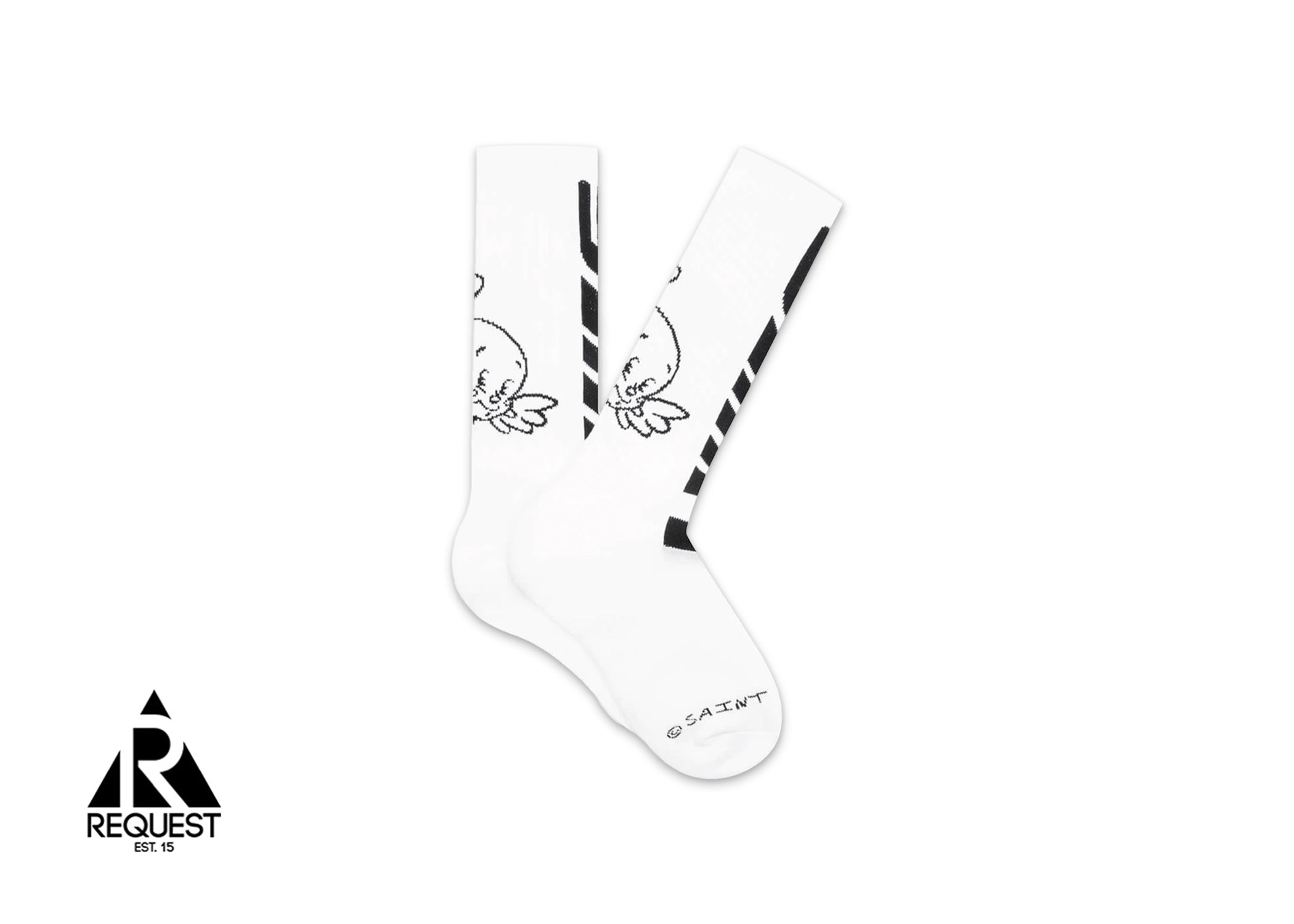 Saint Michael Baby Angel Socks "White"