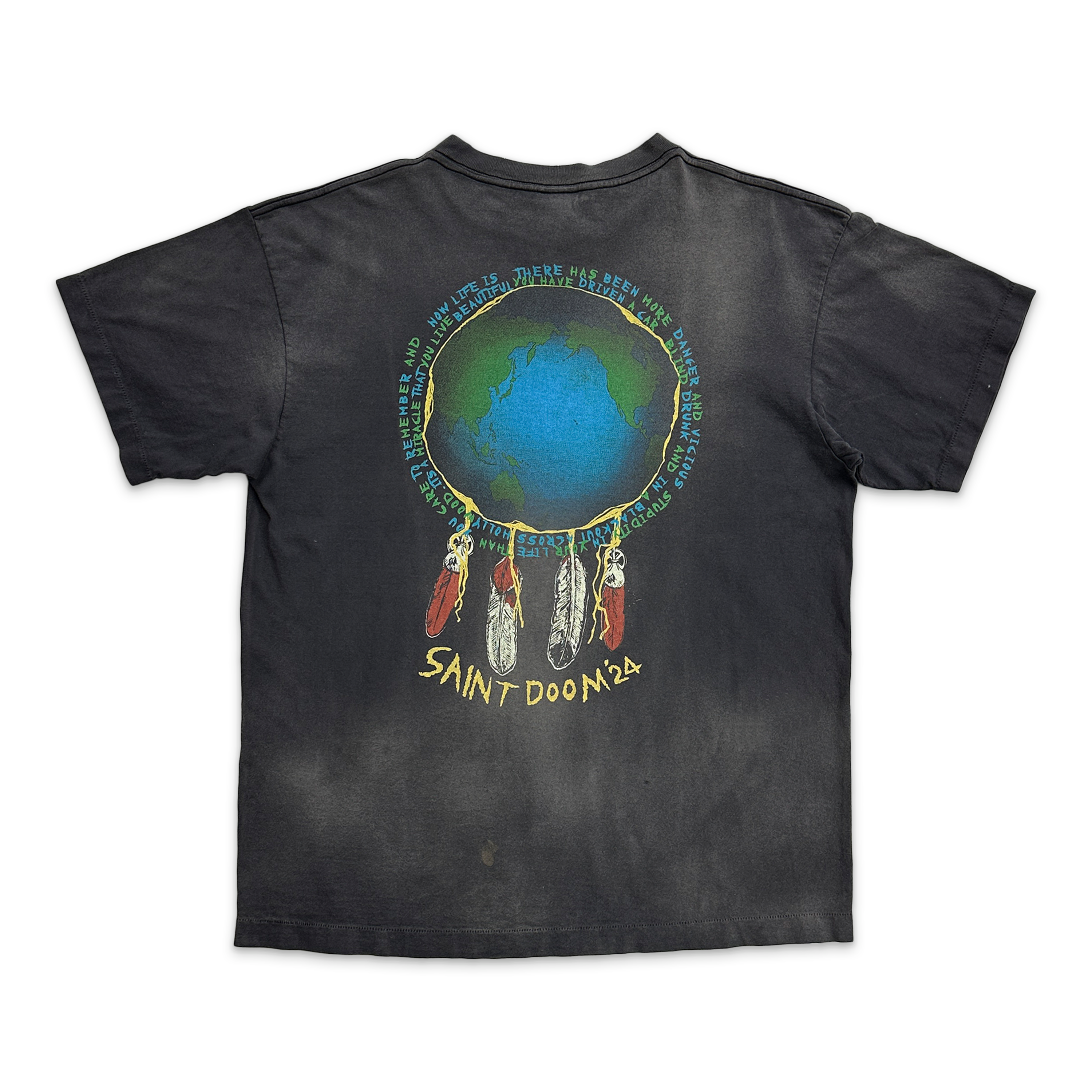 x LASTMAN Holy Ghost Tee "Vintage Black"
