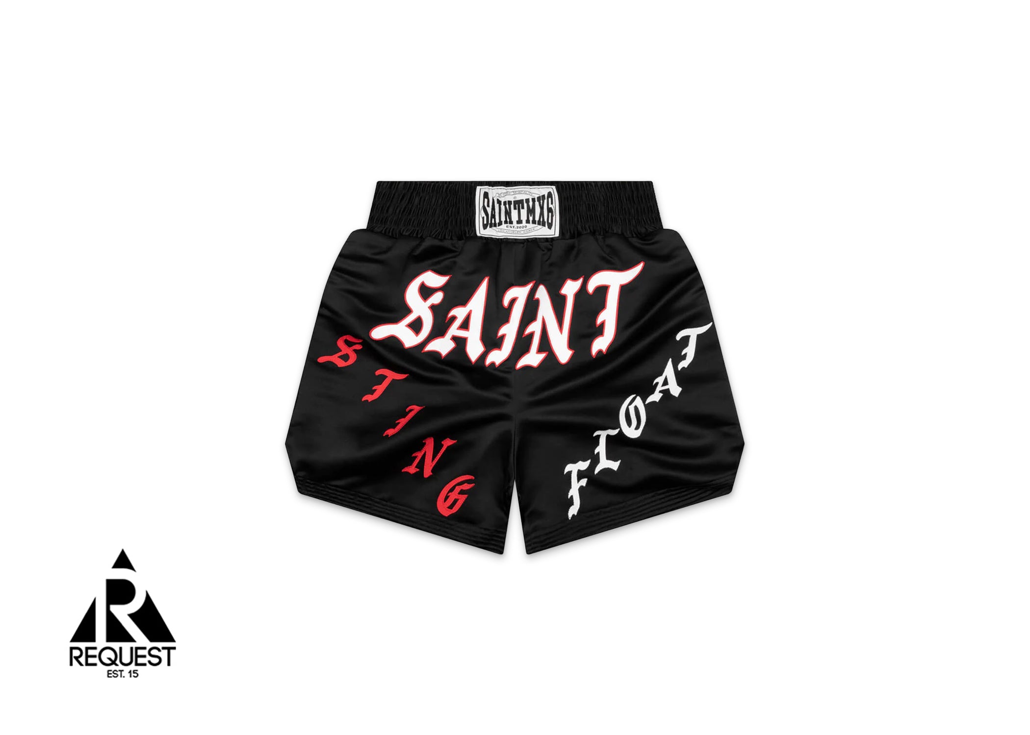 Saint Micheal Boxing Shorts "Black/Red"