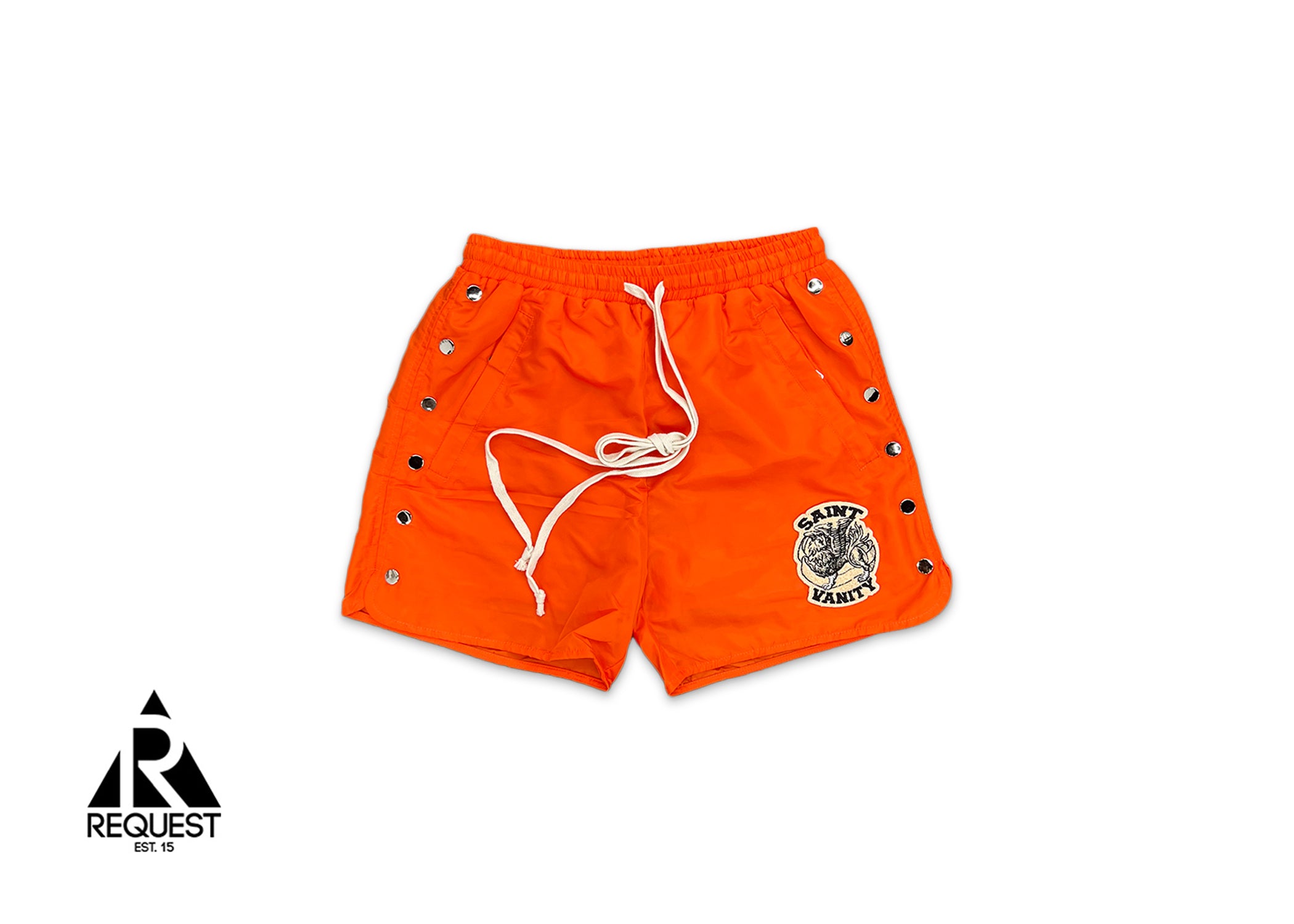 Saint Vanity Logo Nylon Shorts "Orange"