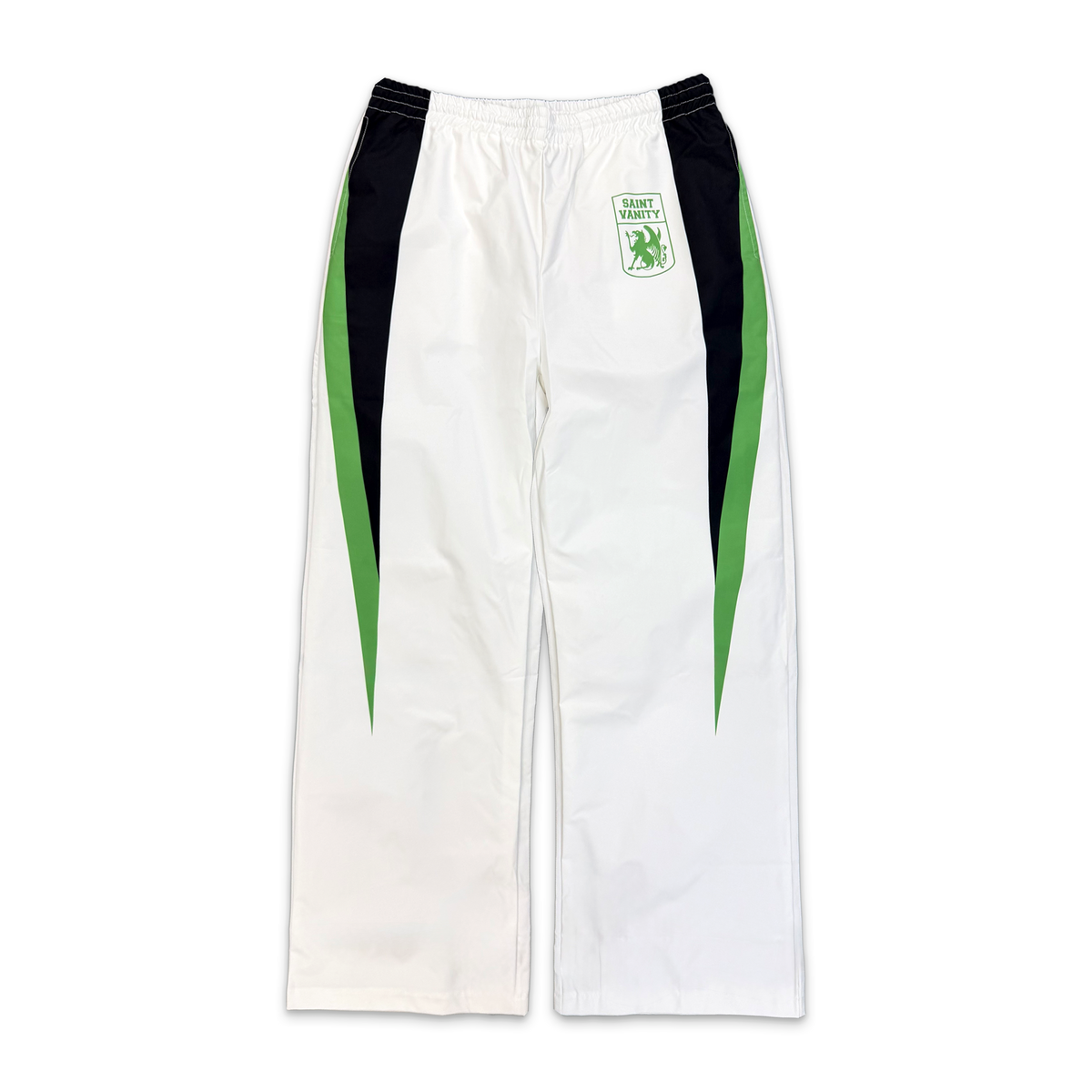 Soccer Track Pants "White/Green"