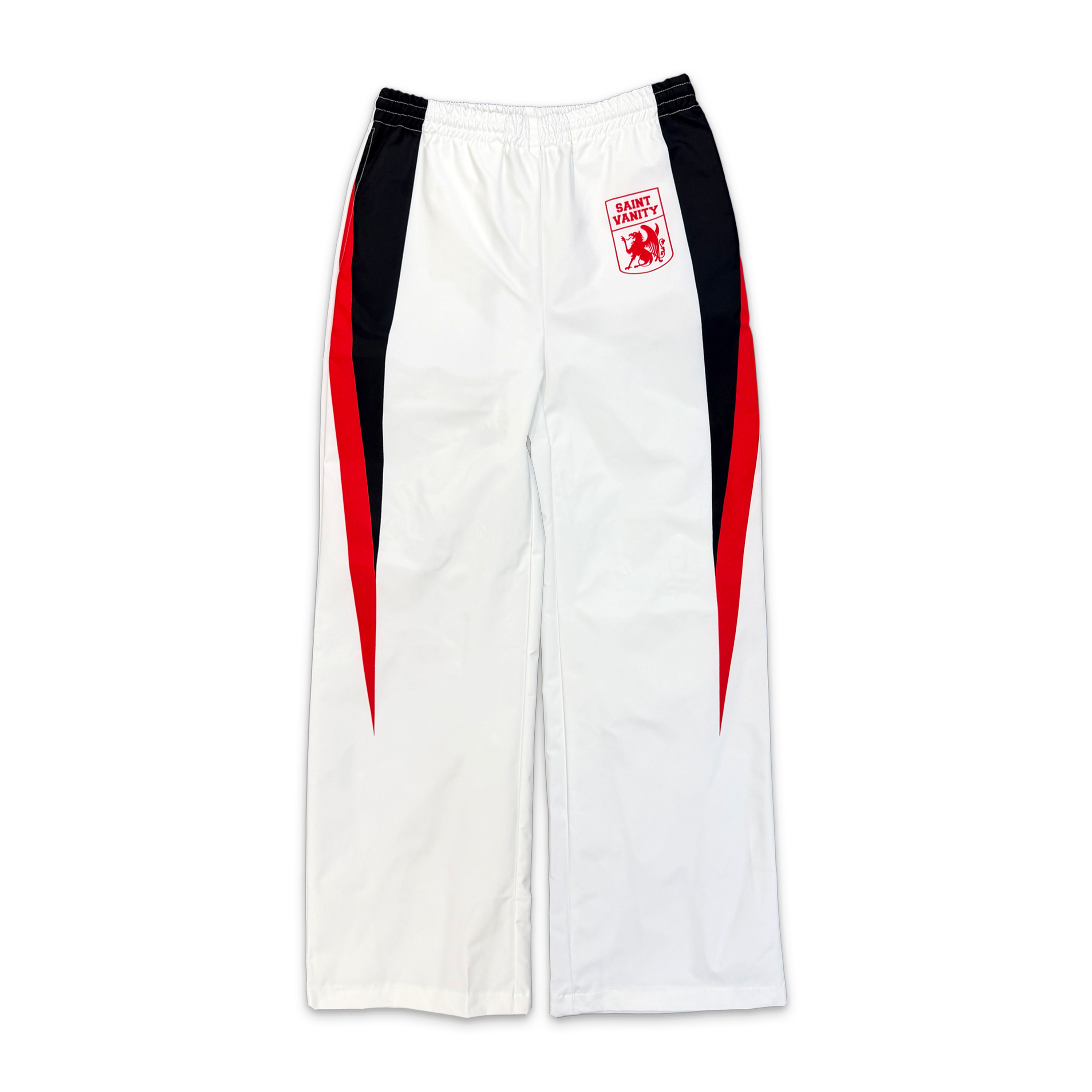 Soccer Track Pants "White/Red"