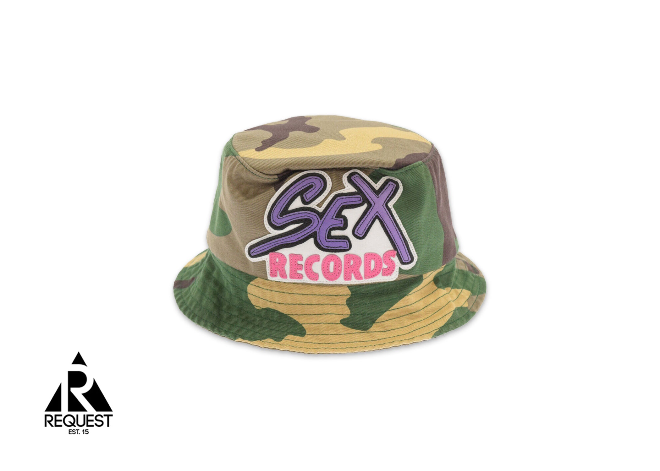Chrome Hearts Sex Records Bucket Hat "Green Camouflage"