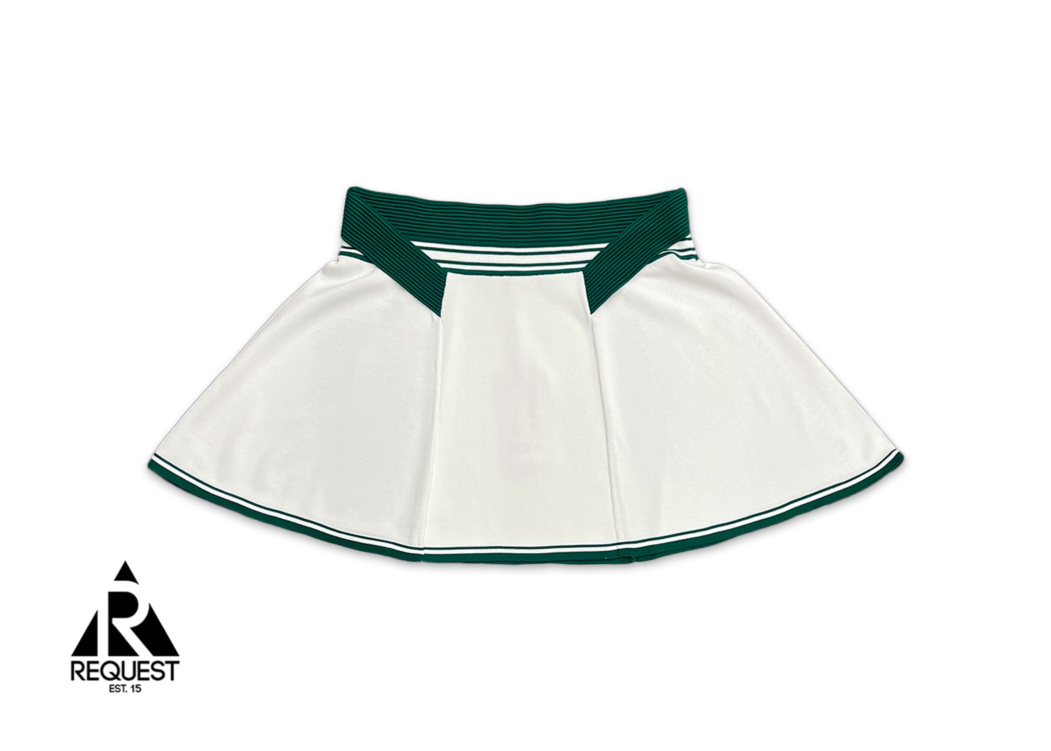 Rayon Nylon Draped Skirt "White" (W)