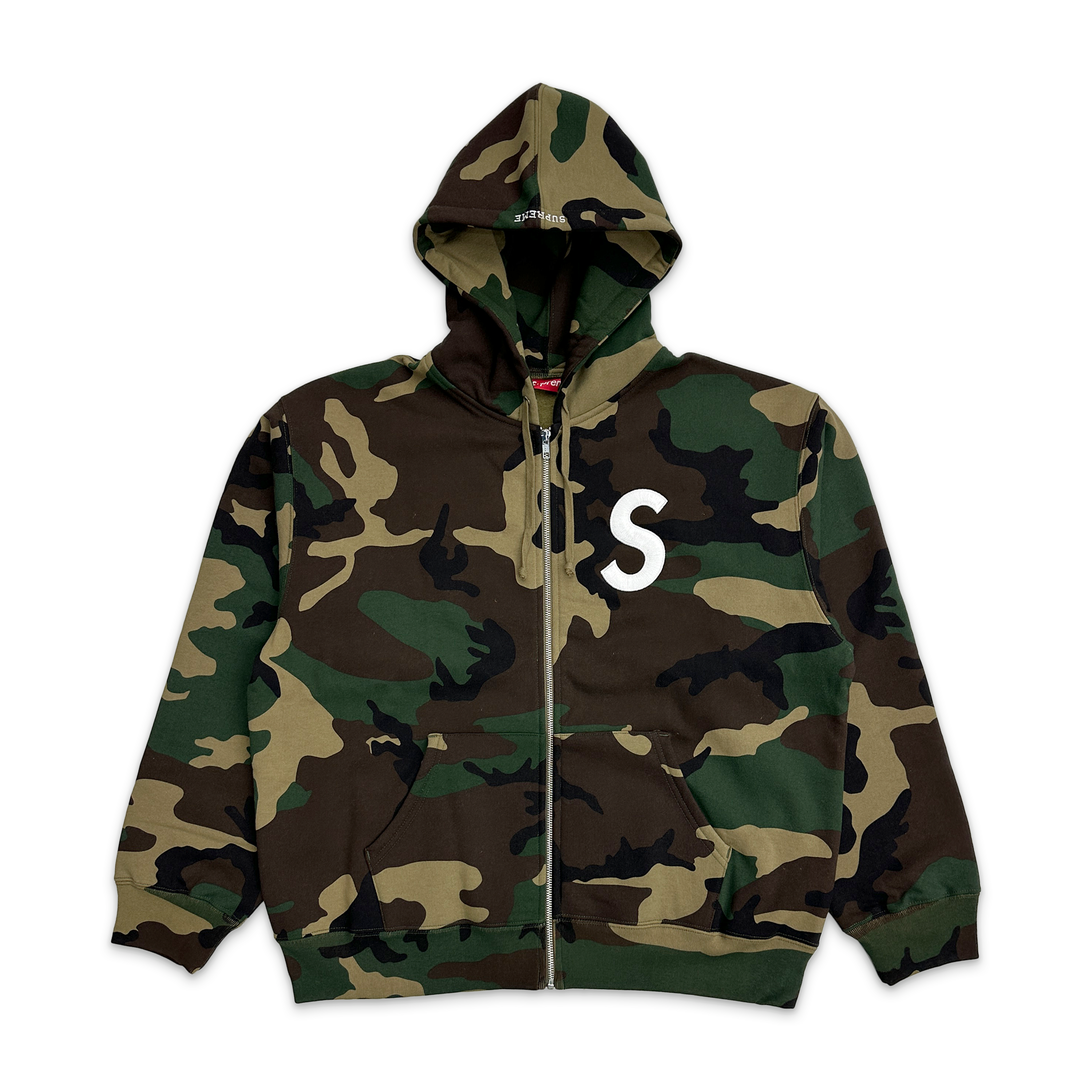 S Logo Zip Up Hooded Sweatshirt FW25 "Woodland Camo"