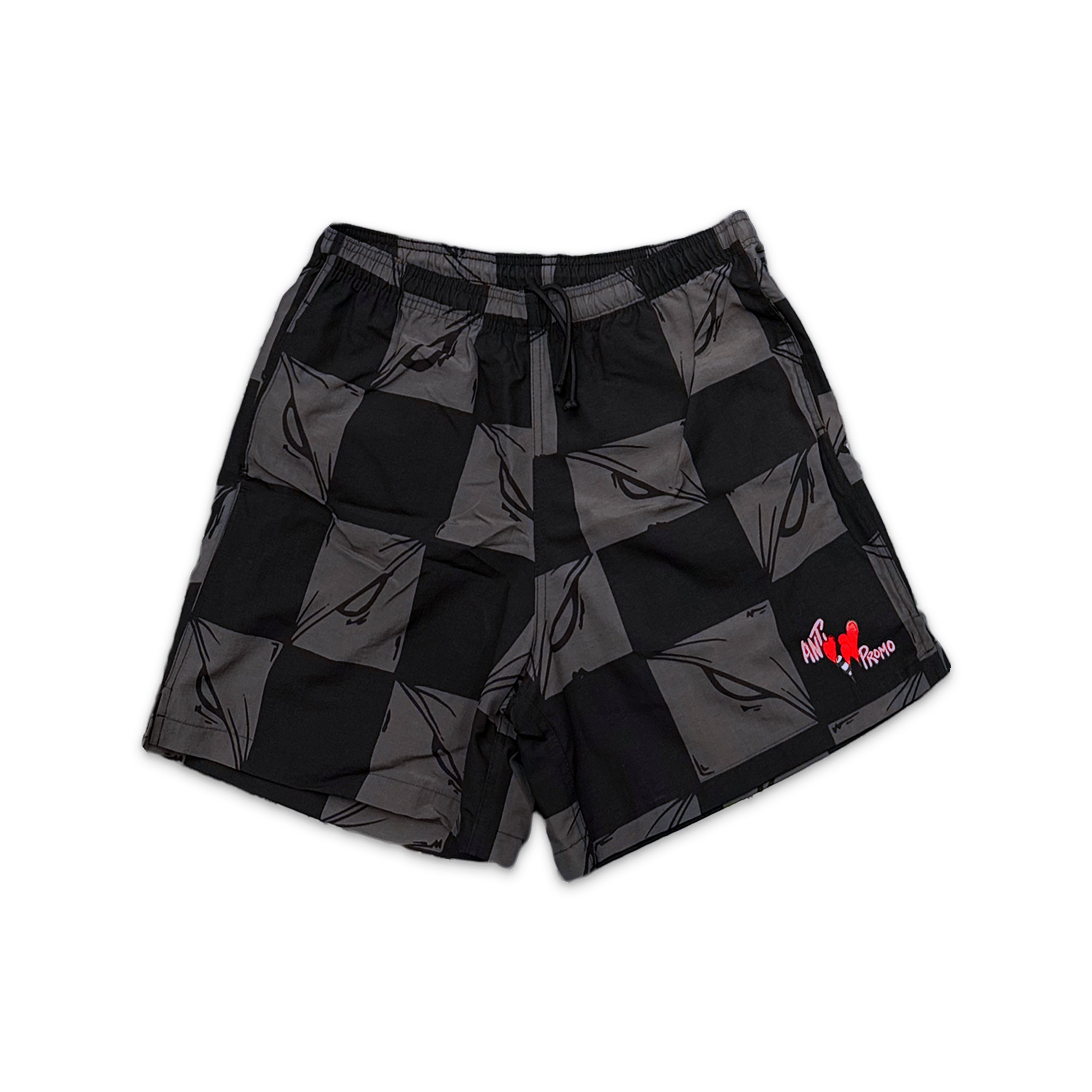99 Eyes Nylon Shorts "Black/Grey"