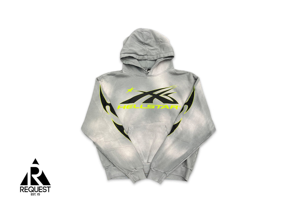 HellStar Flames Hoodie Grey/Green