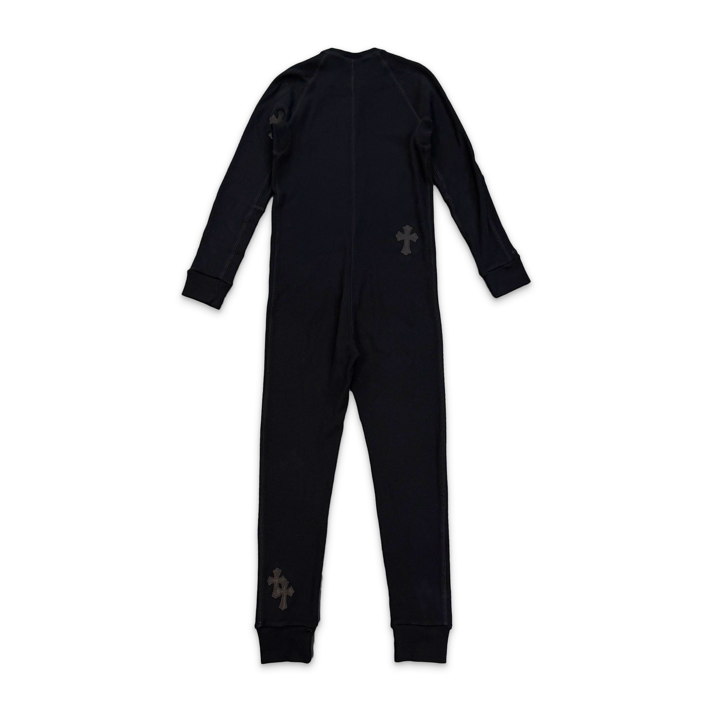 Chrome Hearts, Cross Patch Button Down Onesie "Black"