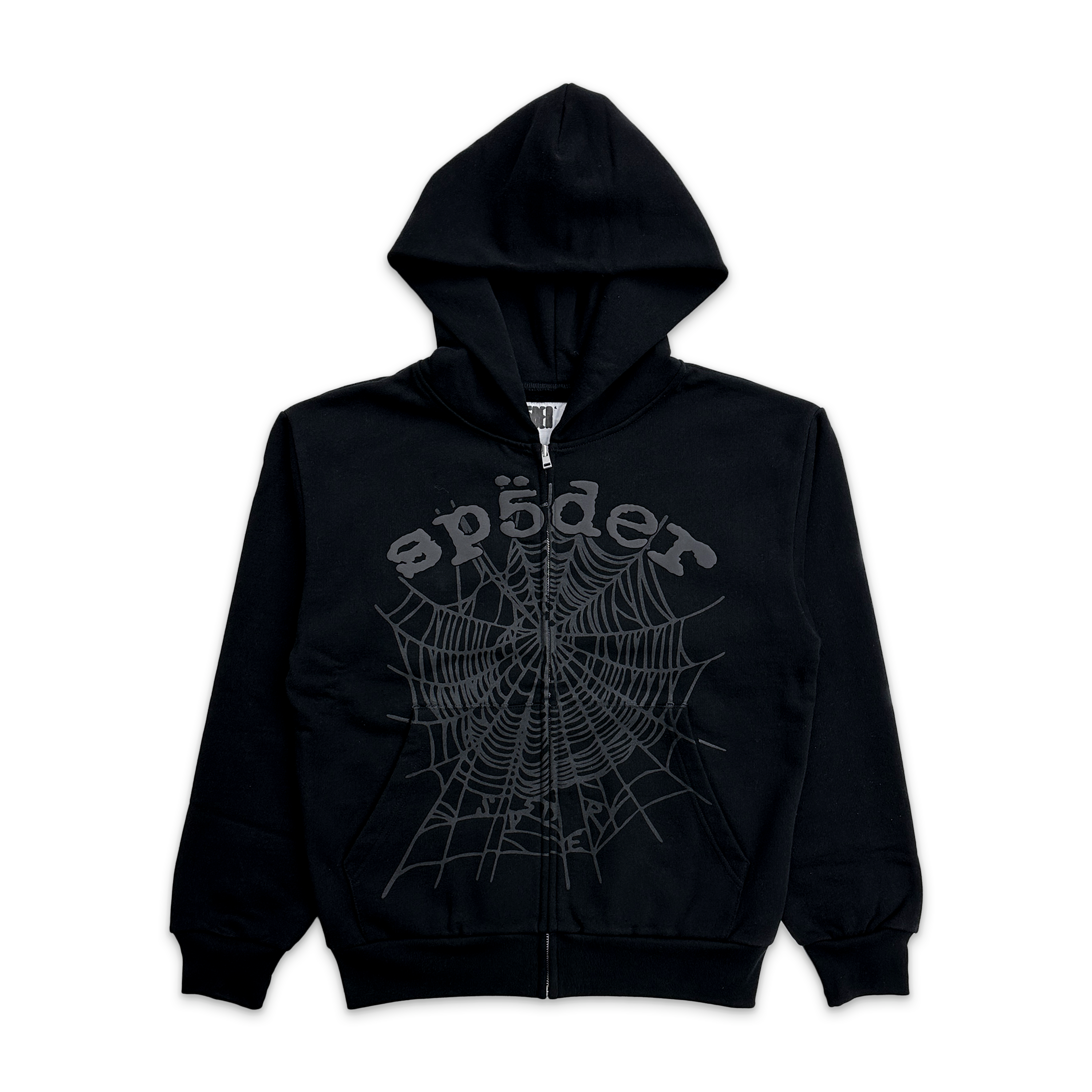 Black OG Web Zip Up Hoodie