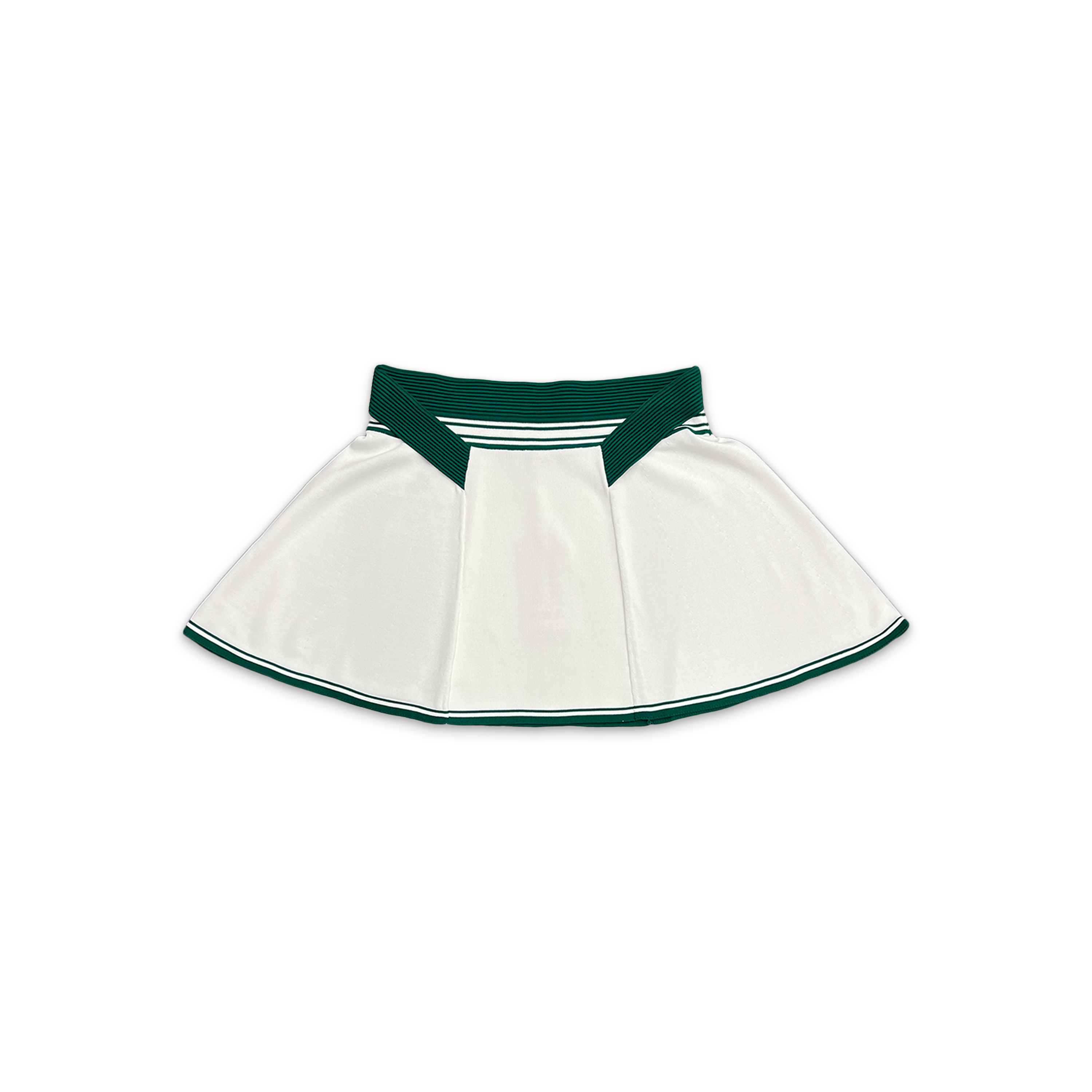 Rayon Nylon Draped Skirt "White" (W)