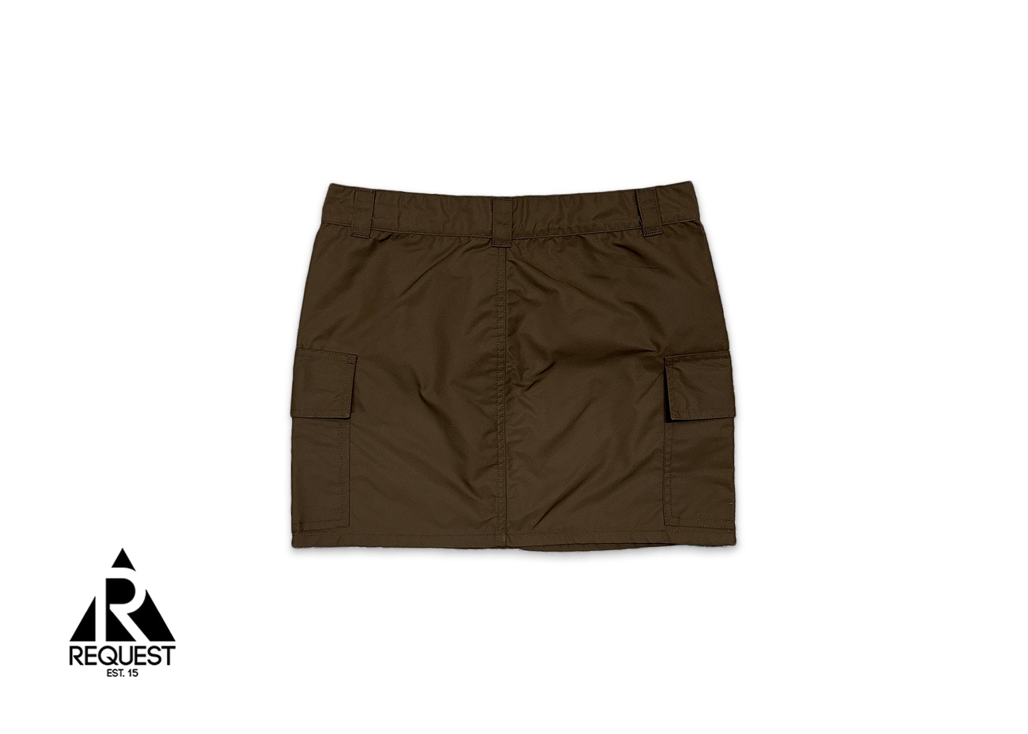 Nylon Cargo Skirt w/ Cross "Brown" (W)