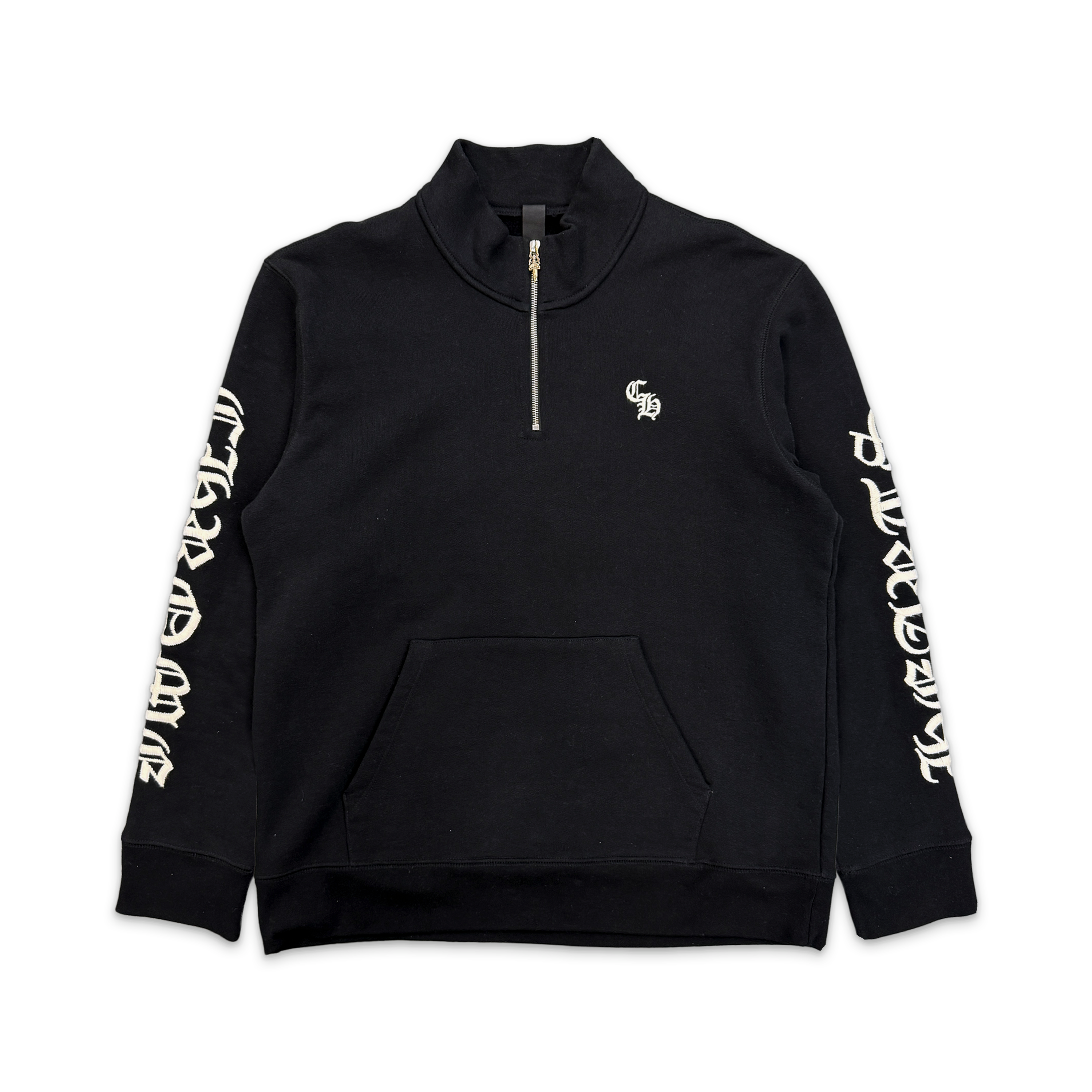 Slo Ride Cross Patch Half Zip Sweater “Black”