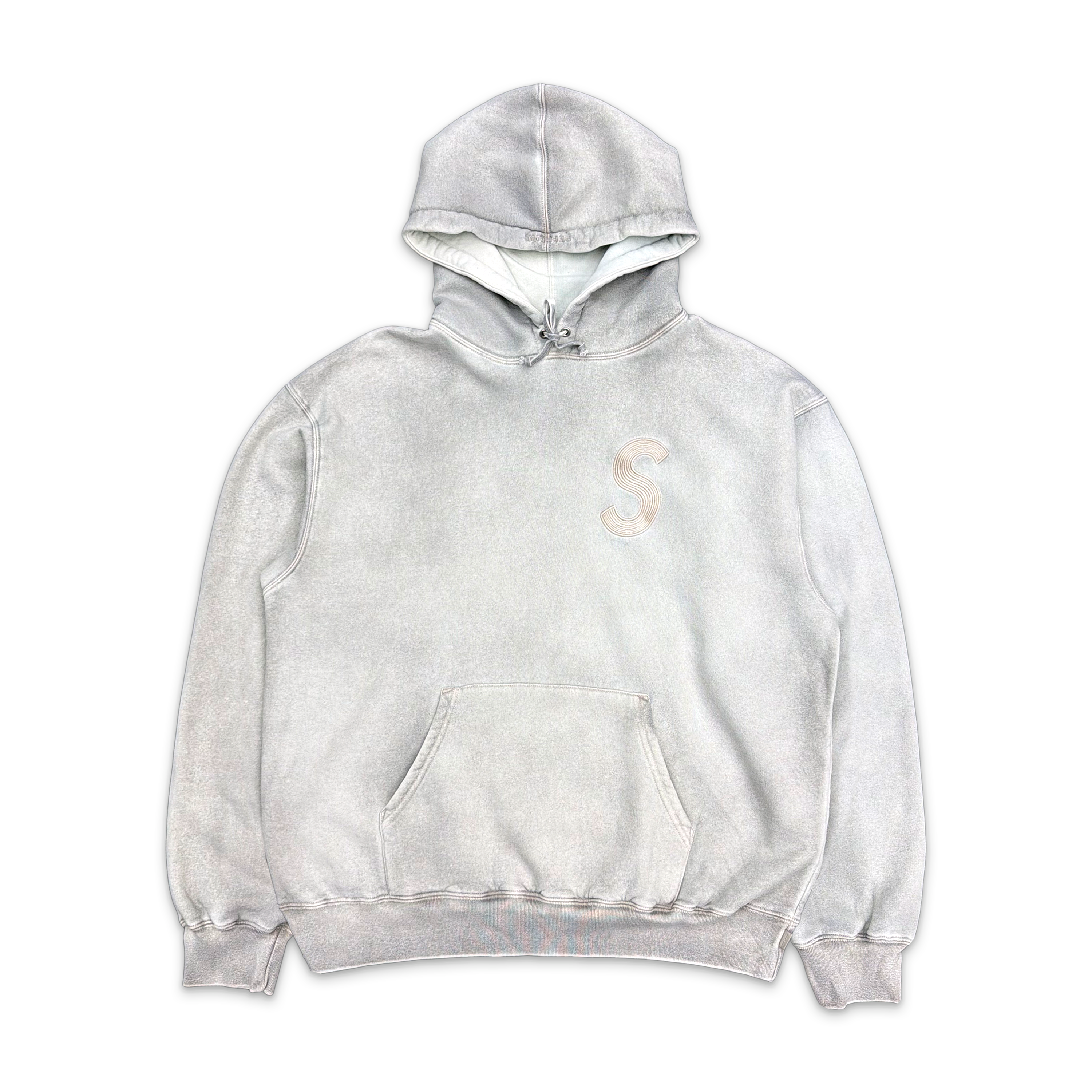 Overdyed S Logo Hooded Sweatshirt "Natural"