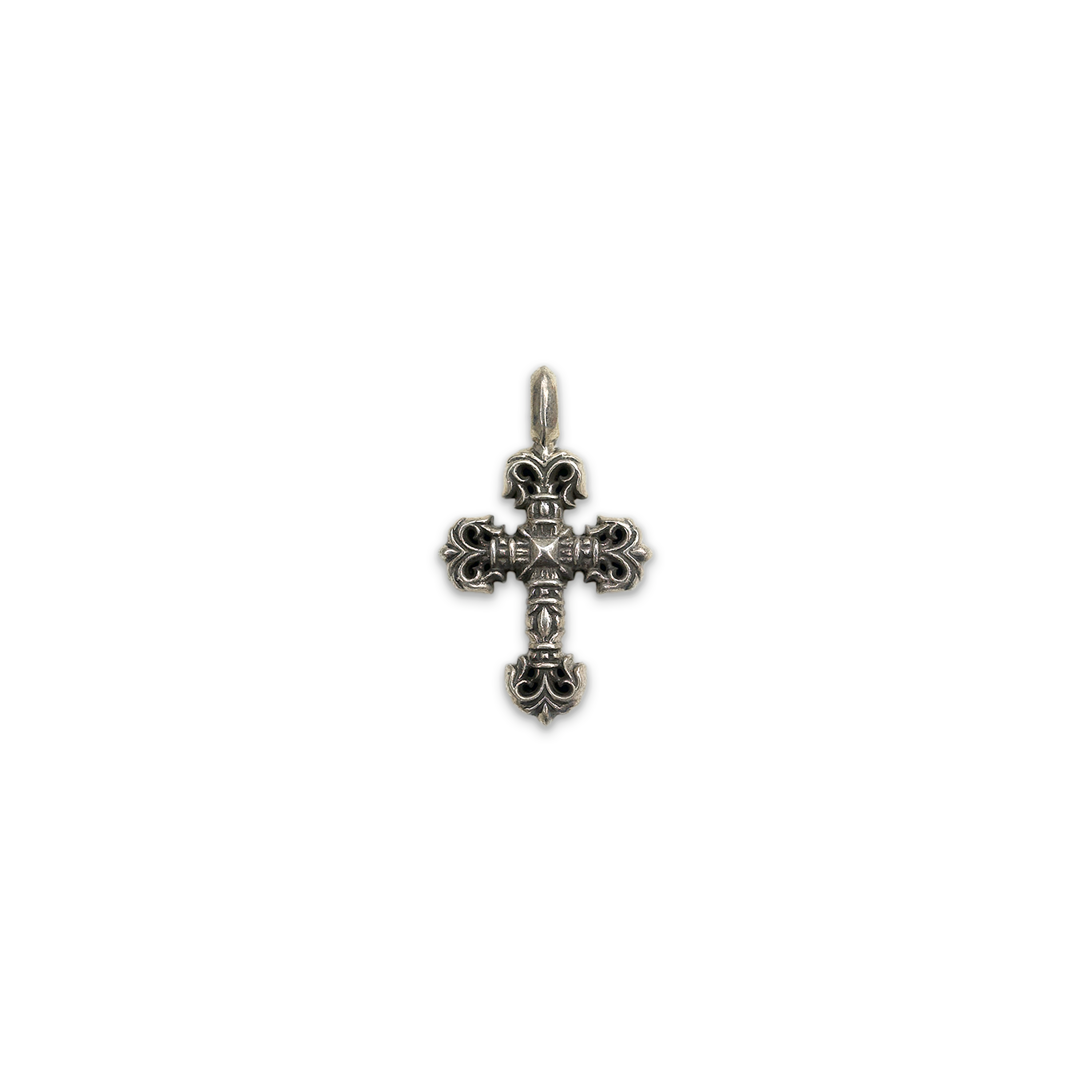 Tiny Filigree Cross Pendent ".925 SIilver"