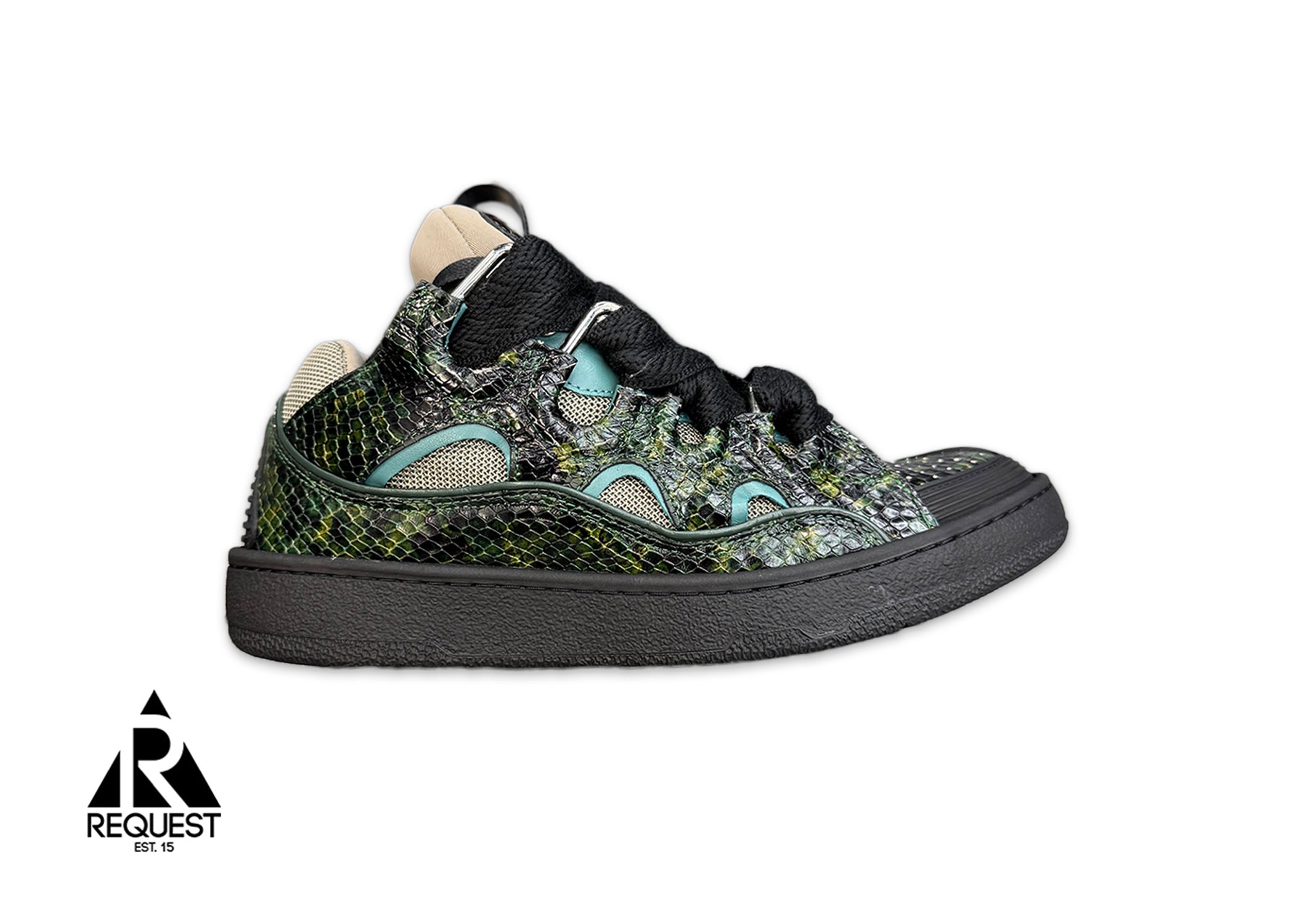 Curb Sneaker "Green Black Snakeskin"