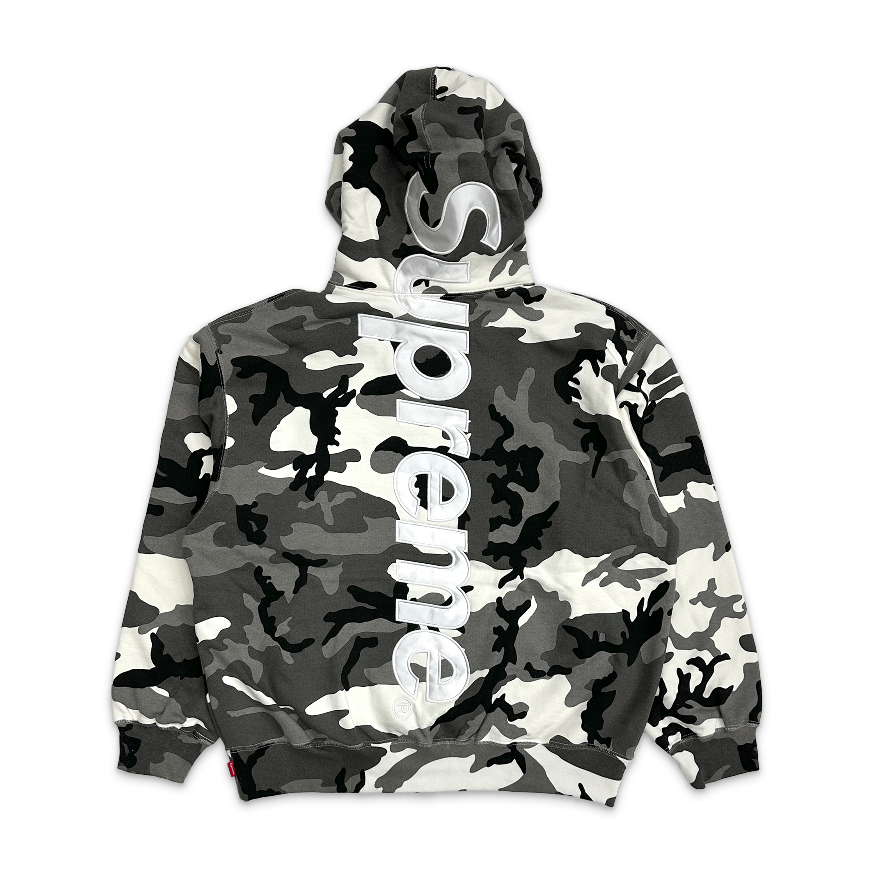 Supreme, Satin Appliqué Hooded Sweatshirt SS26 “Snow Camo"