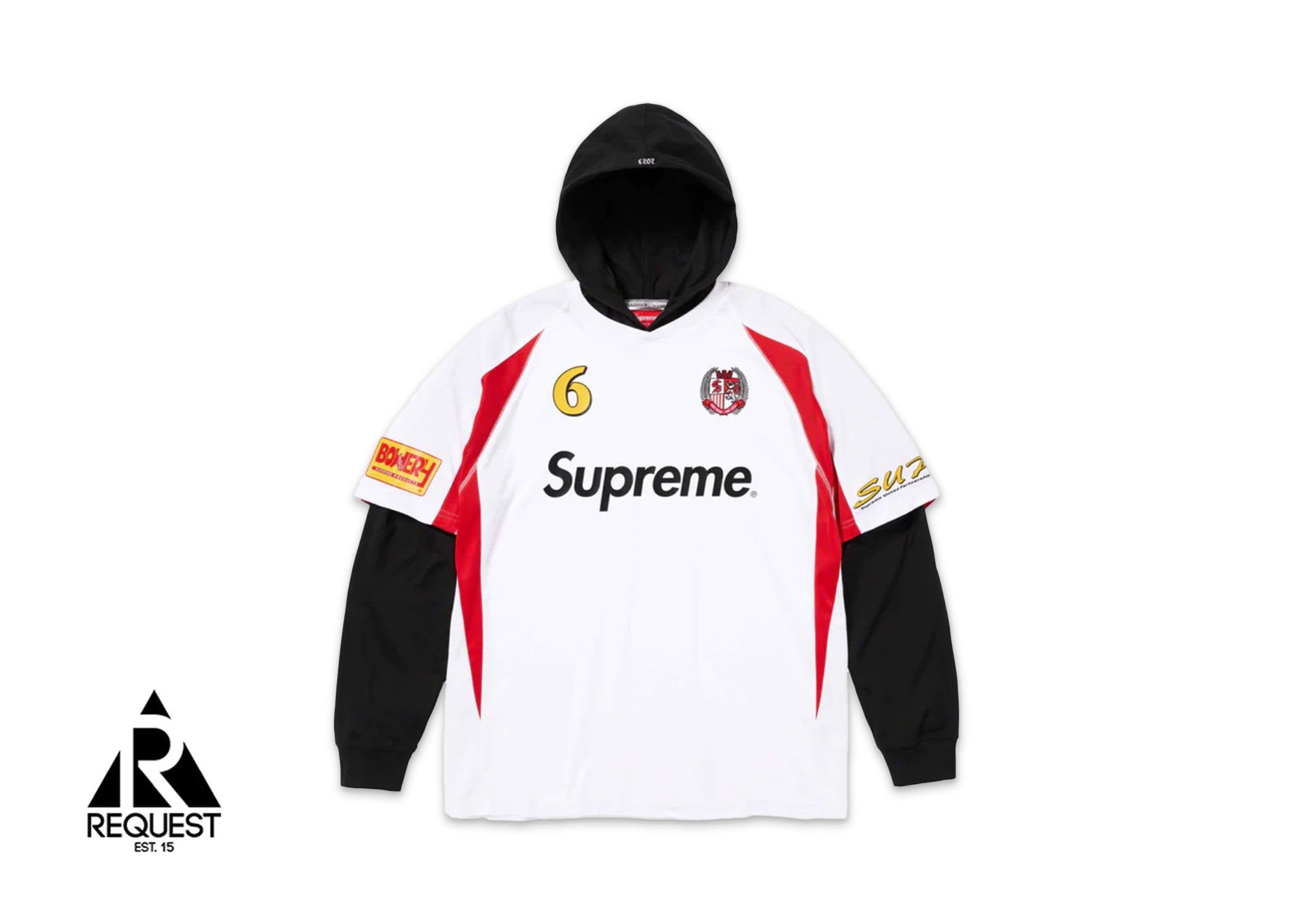 Supreme Hooded Soccer Jersey "White"