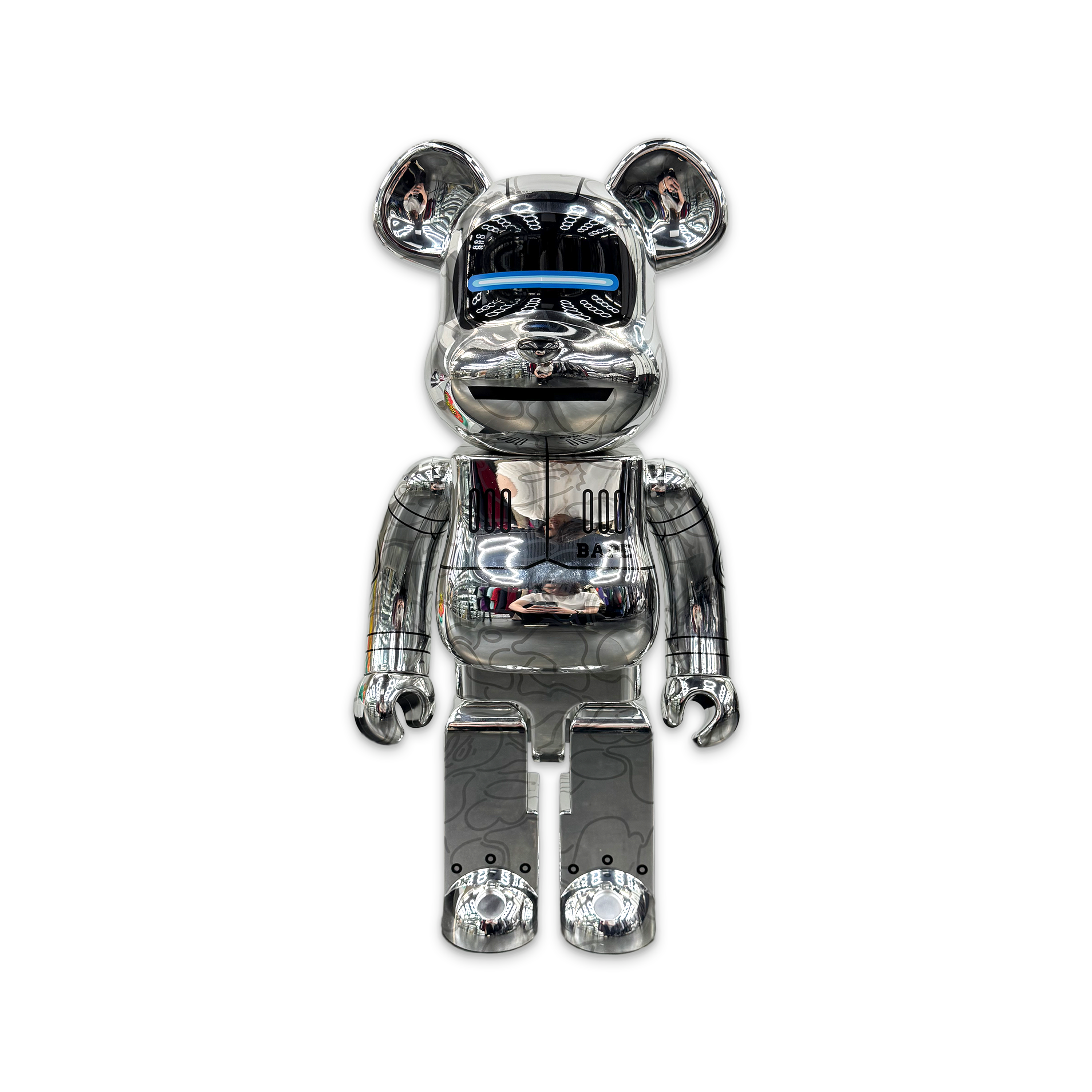 Medicom, BAPE x Hajime Sorayama Baby Milo Bearbrick 1000% "Silver Chrome"