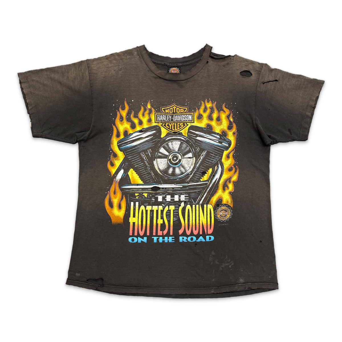 Vintage, Harley Davidson Hottest Sound Tee "Vintage Brown"
