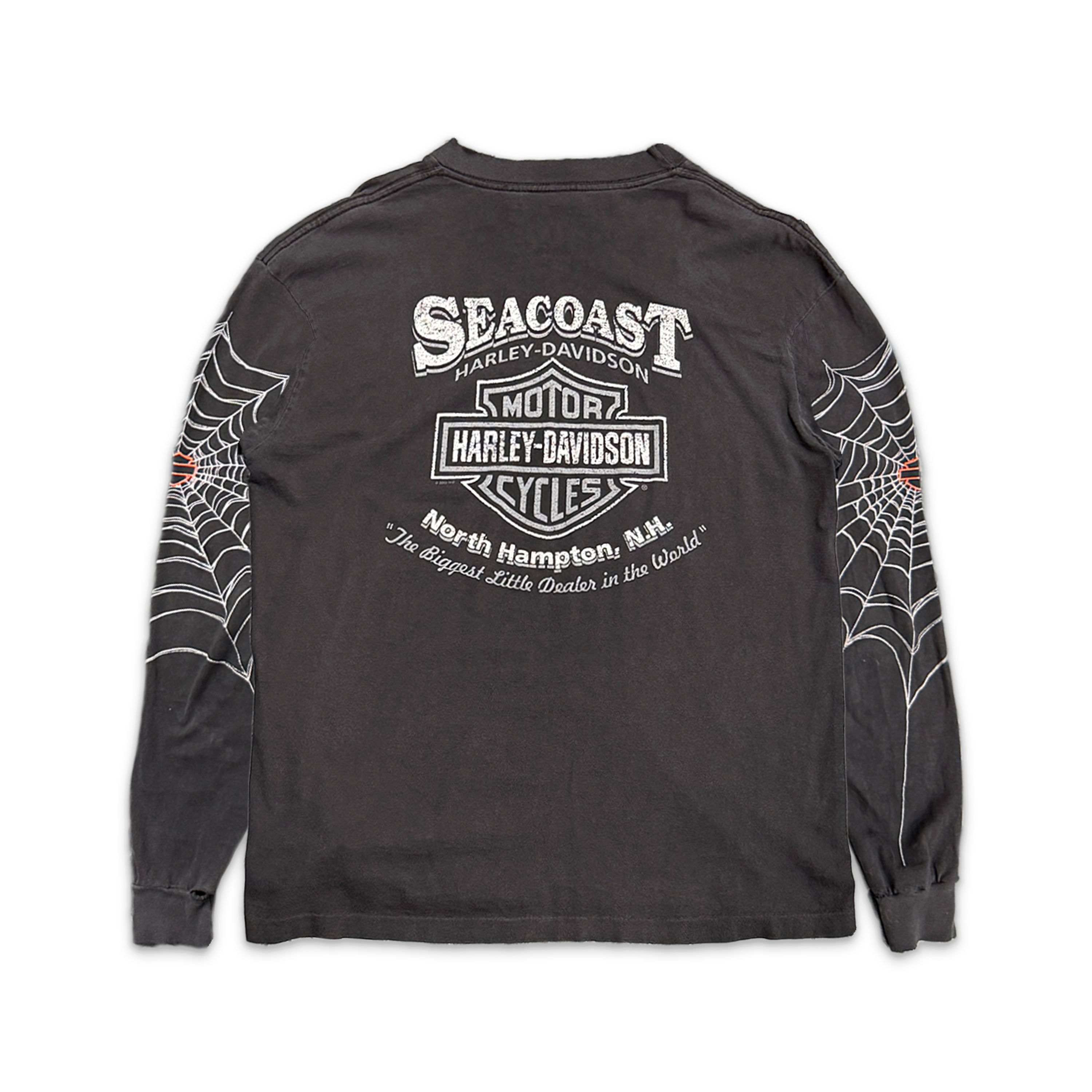 Harley Spider Web L/S Tee "Faded Black"