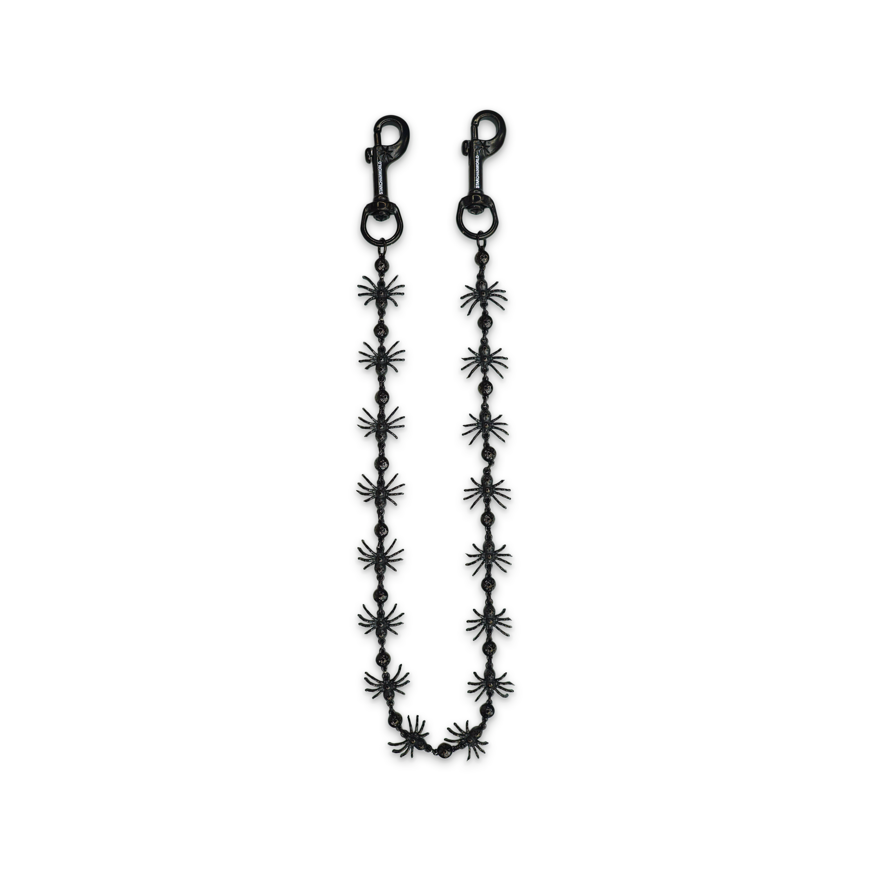 Black Spider Wallet Chain - No Stones