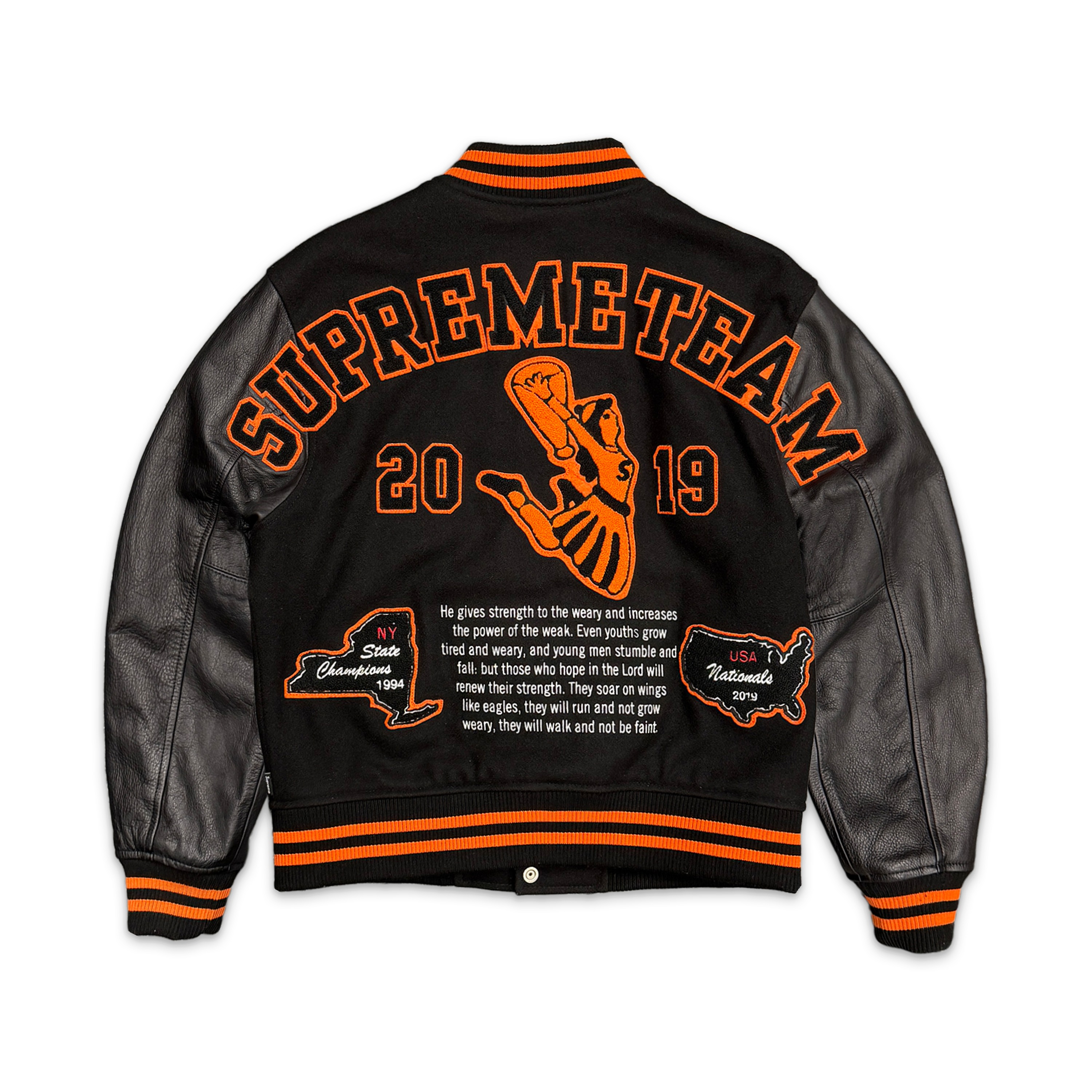 Supreme, Supreme Team Varsity "Black & Orange"