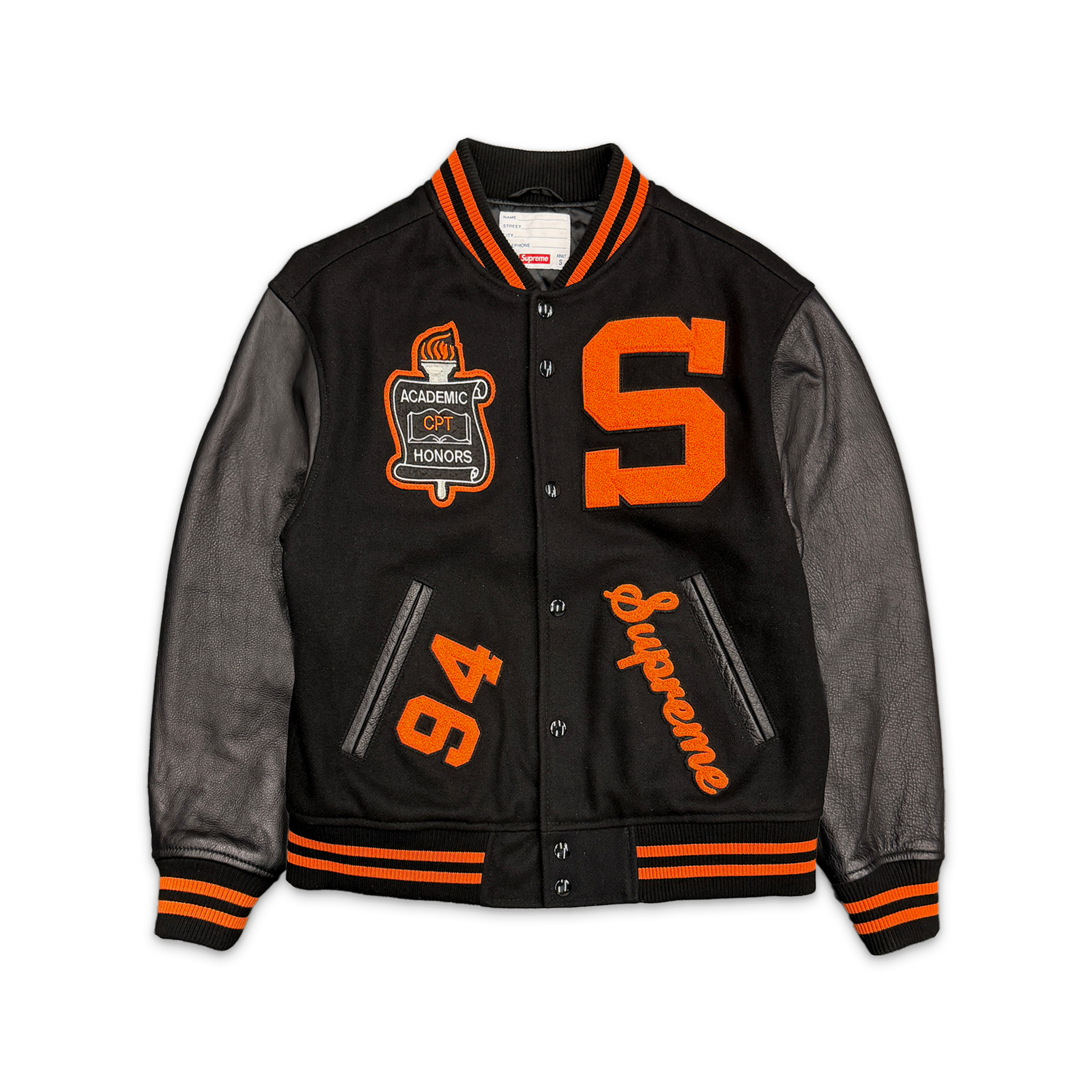 Supreme, Supreme Team Varsity "Black & Orange"