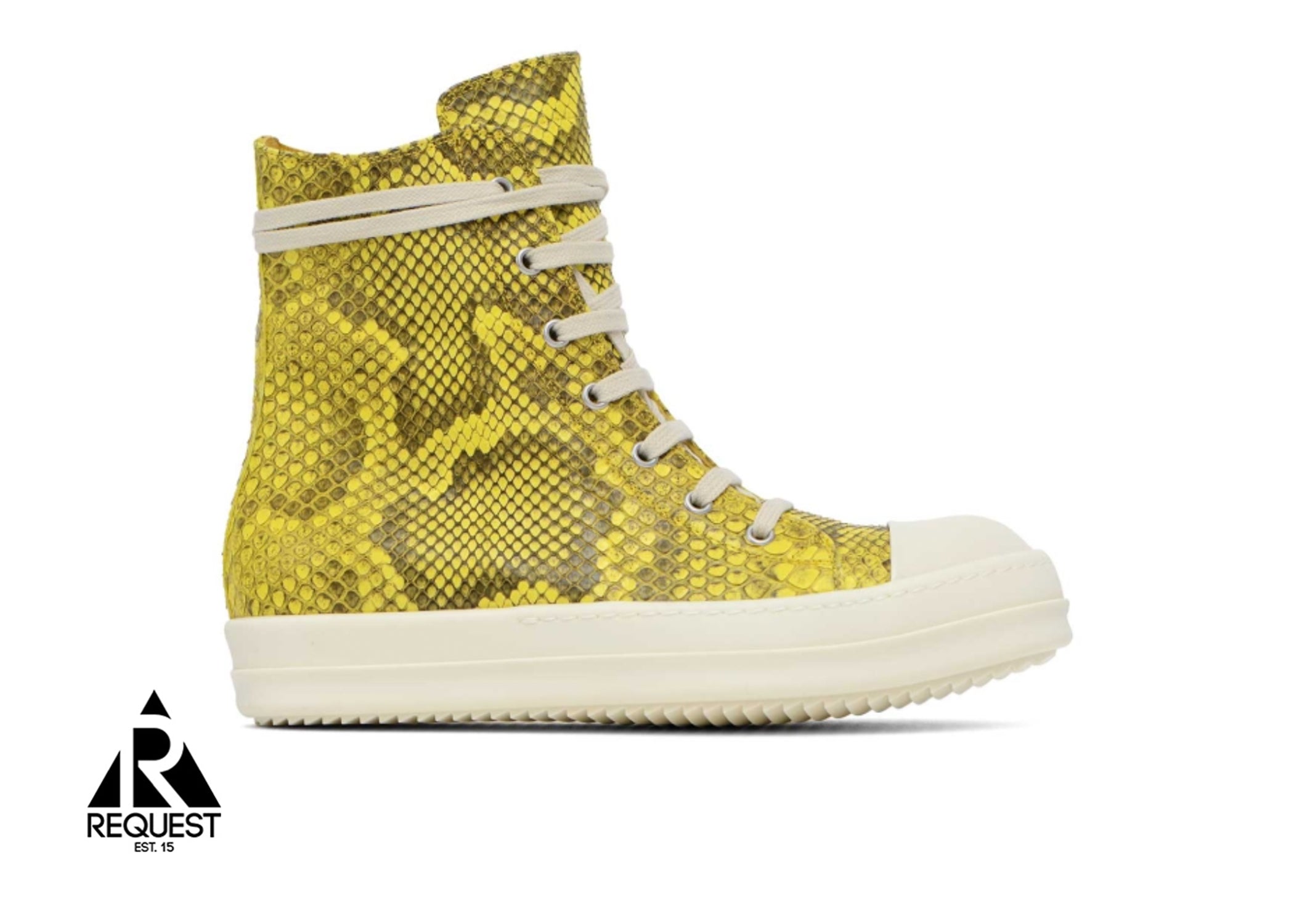 Rick Owens Ramones High "Yellow Snakeskin"