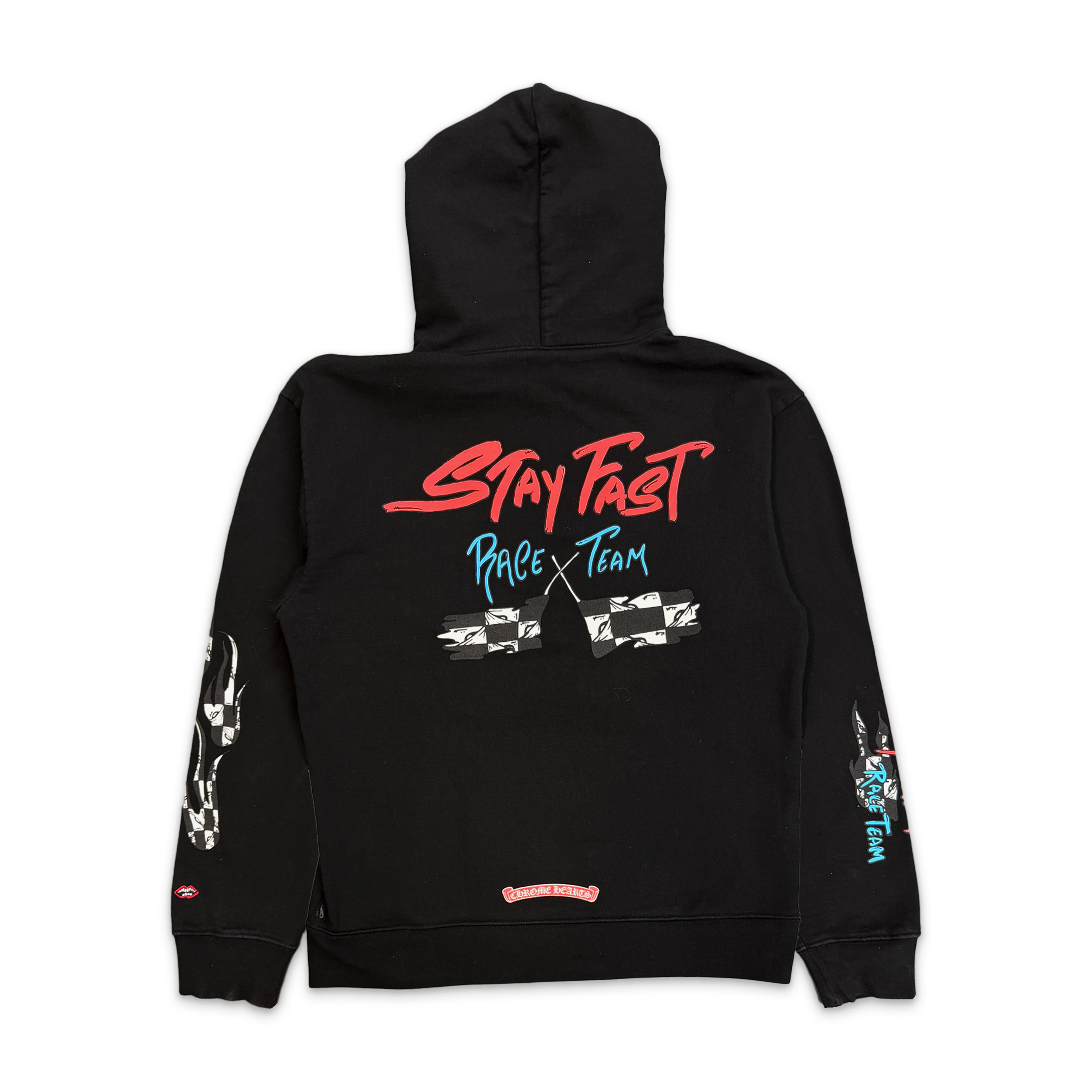CHROME HEARTS クロムハーツ PPO MATTY BOY STAY FAST HOODIE マッティボーイ プルオーバースウェットパーカー フーディー ブラック Matty Boy Stay Fast Race Team Hoodie “Black”