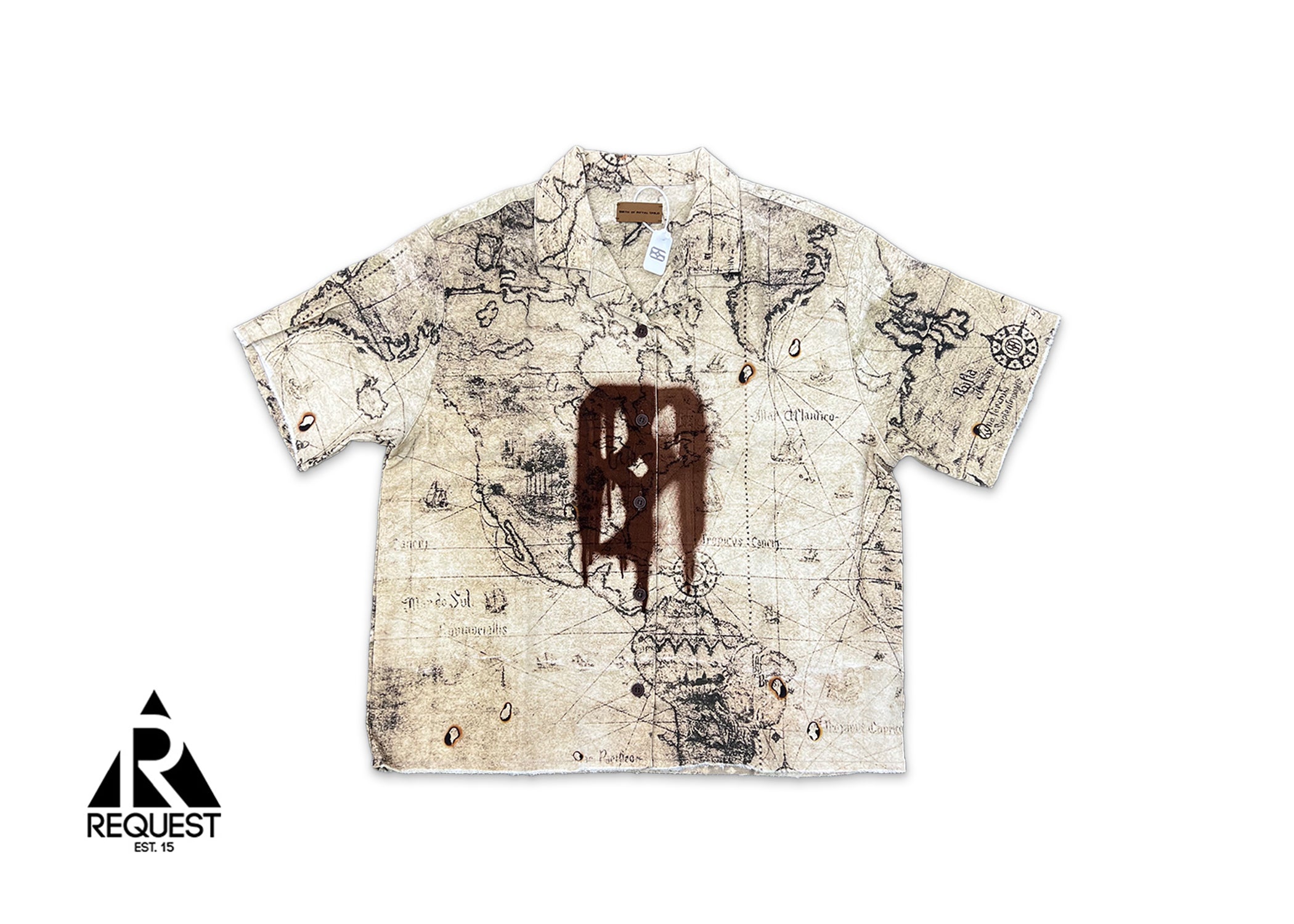 Nautical Map Shirt "Tan"