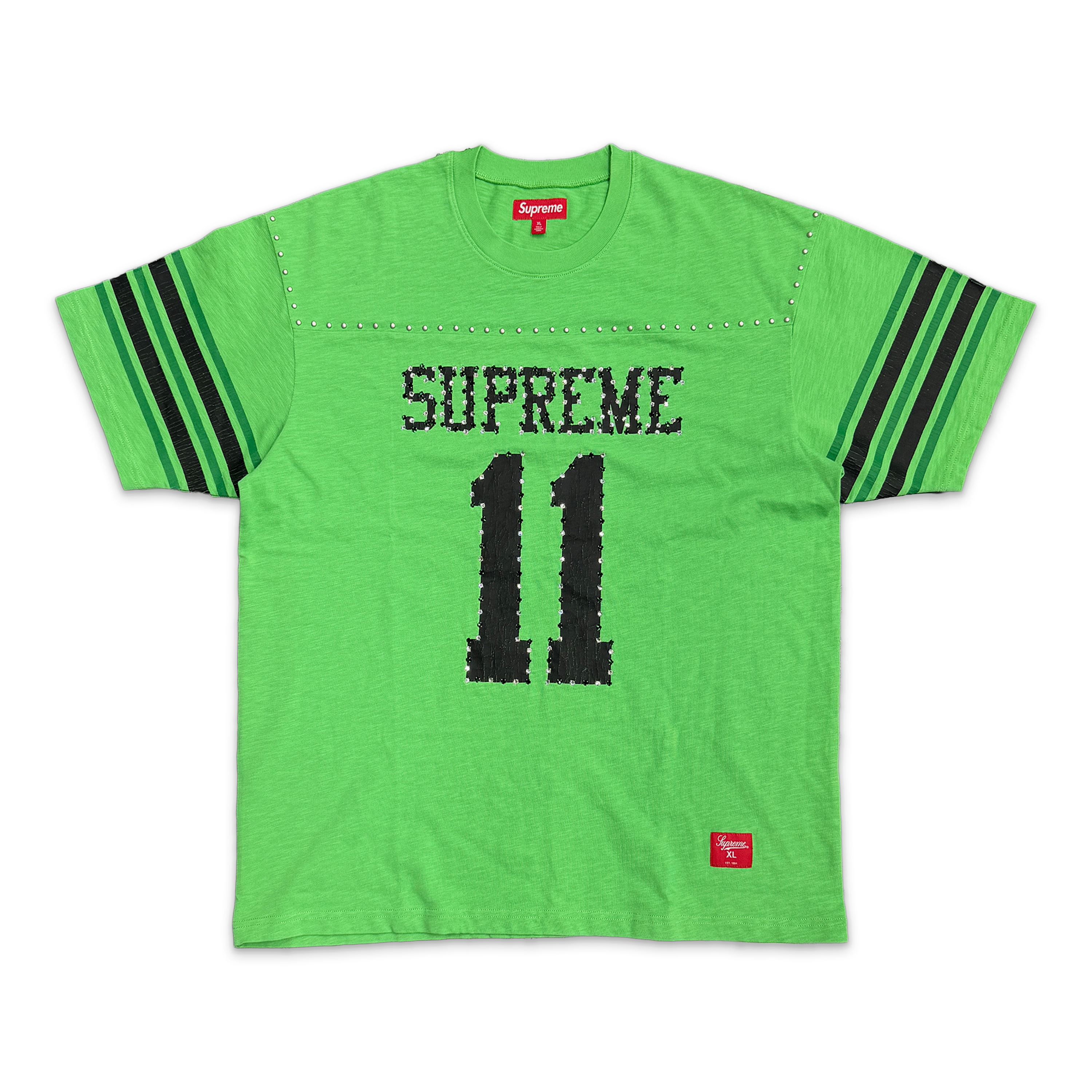 Studded Football Top "Green"