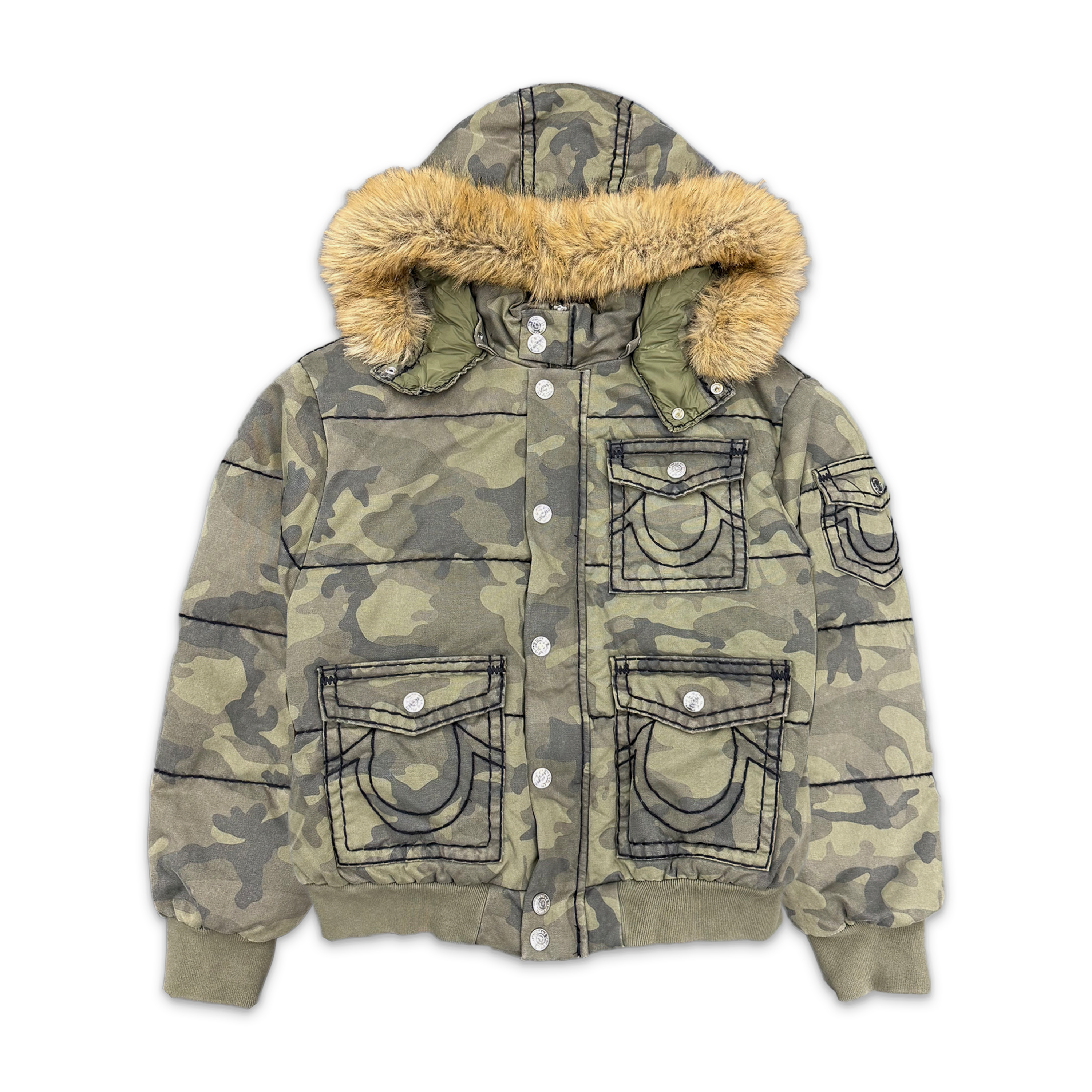 True Religion Puffer Jacket FW25 "Olive Camo"