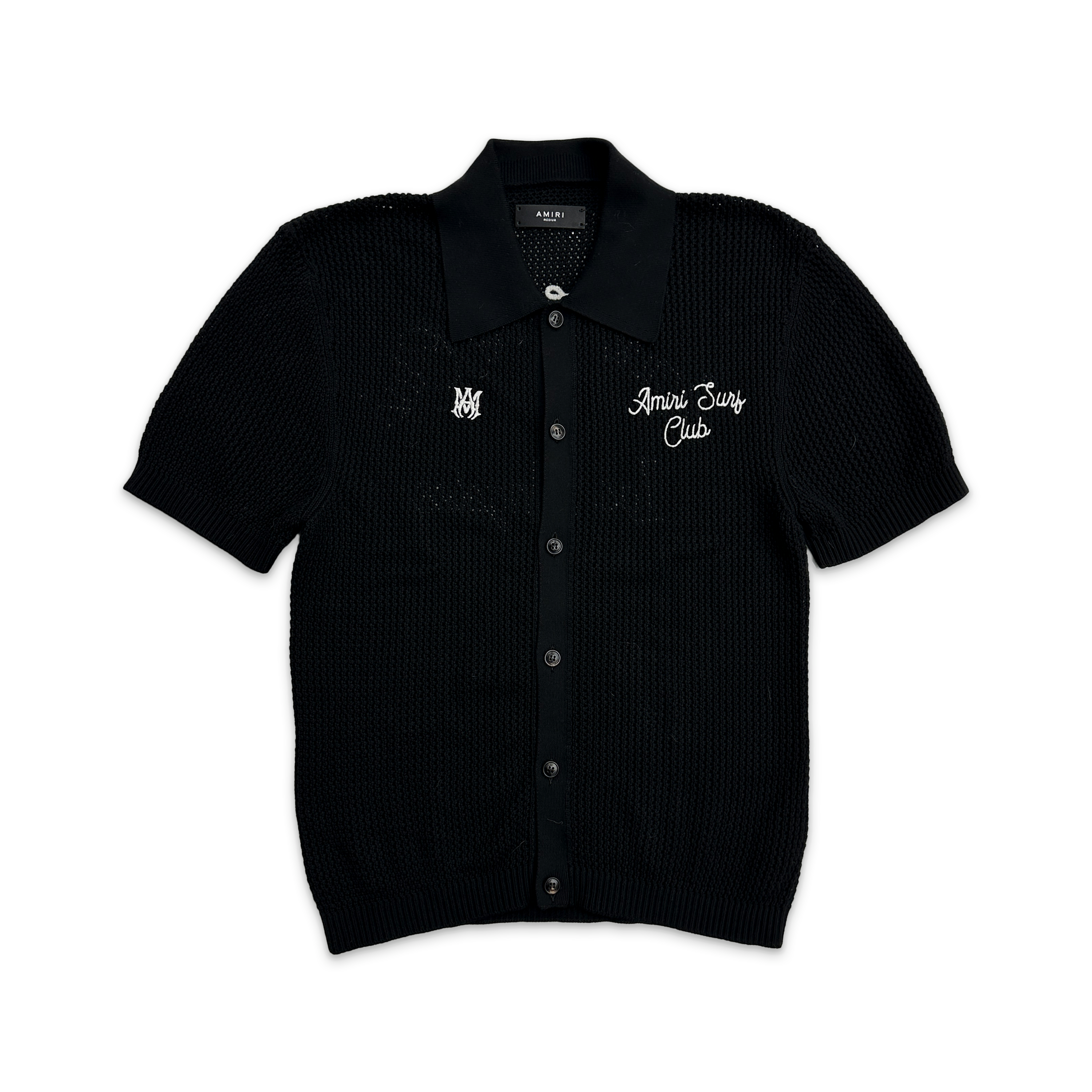 Crochet Surf Club Polo Shirt "Black"