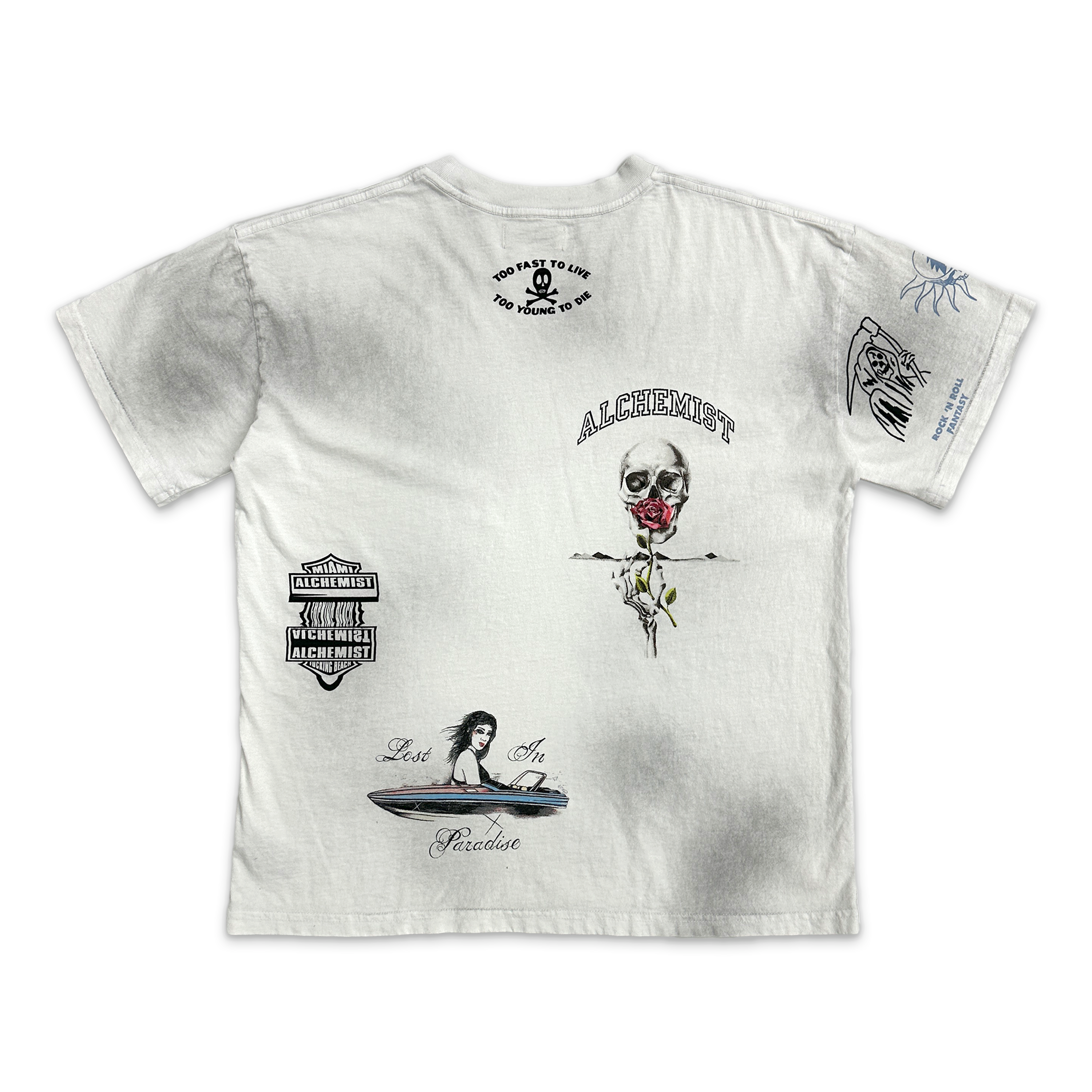 Multi Print Tee "Dirty White Opal"