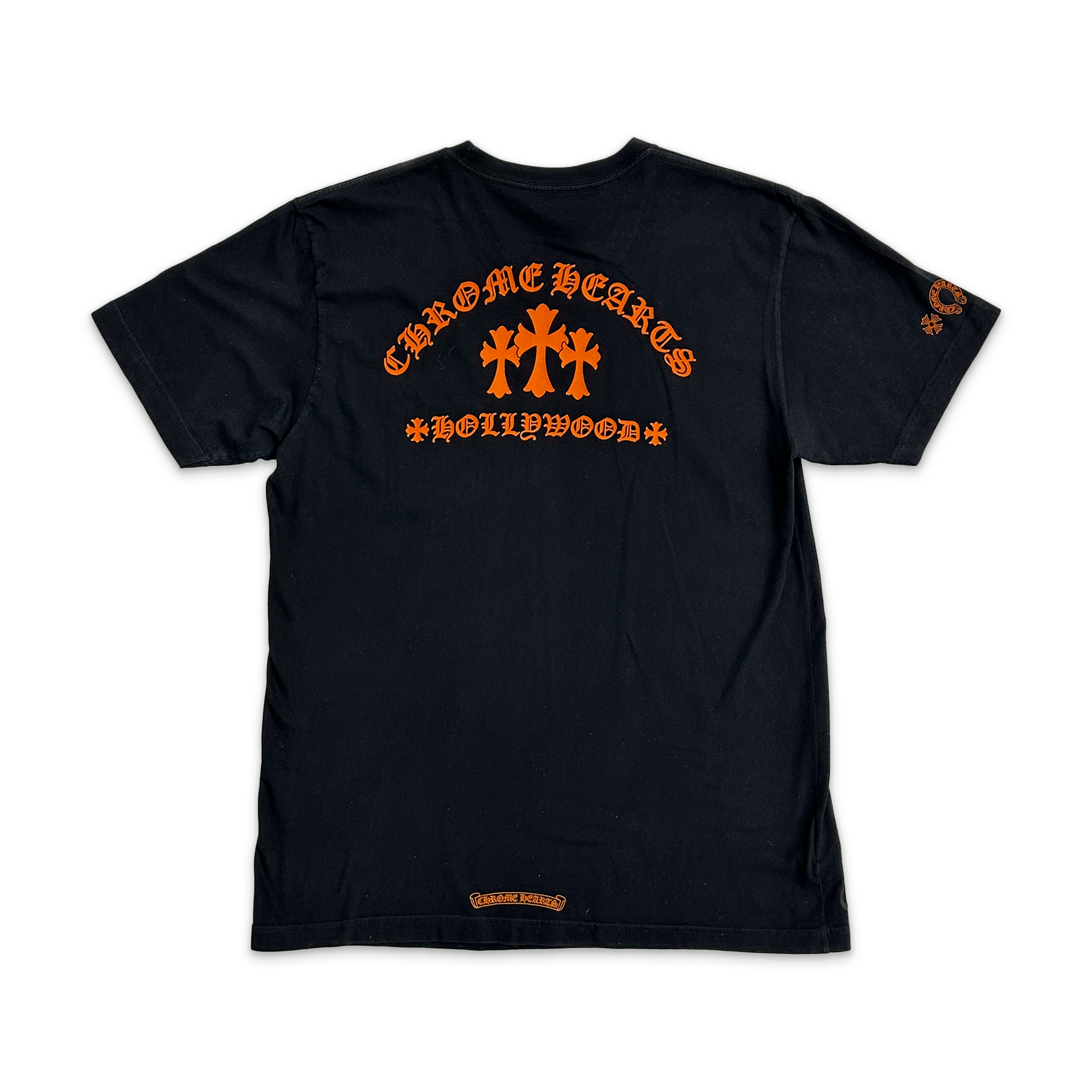 Chrome Hearts, Orange Triple Cross Hollywood Tee "Black"