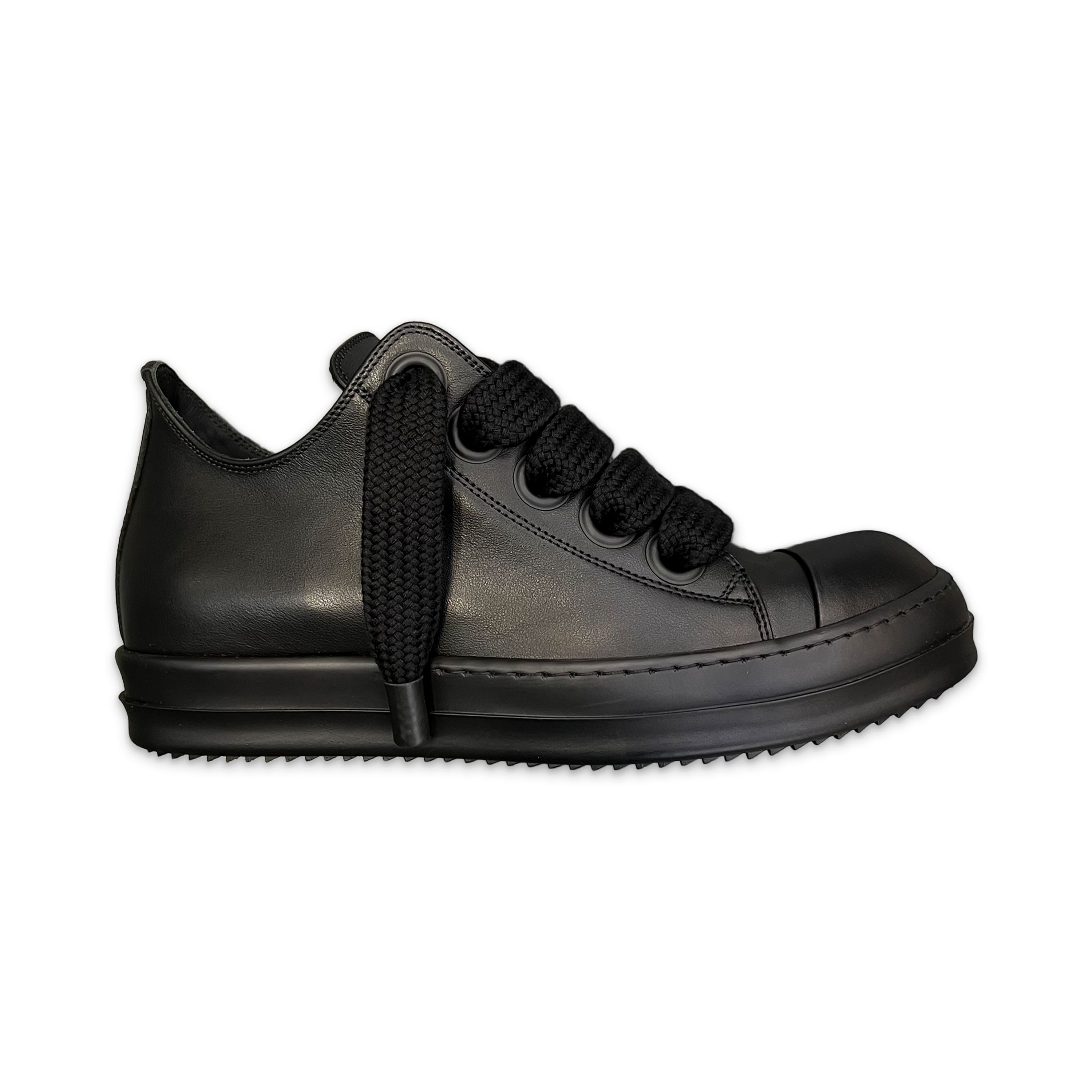 Jumbo Lace Leather Ramones Low "Triple Black"