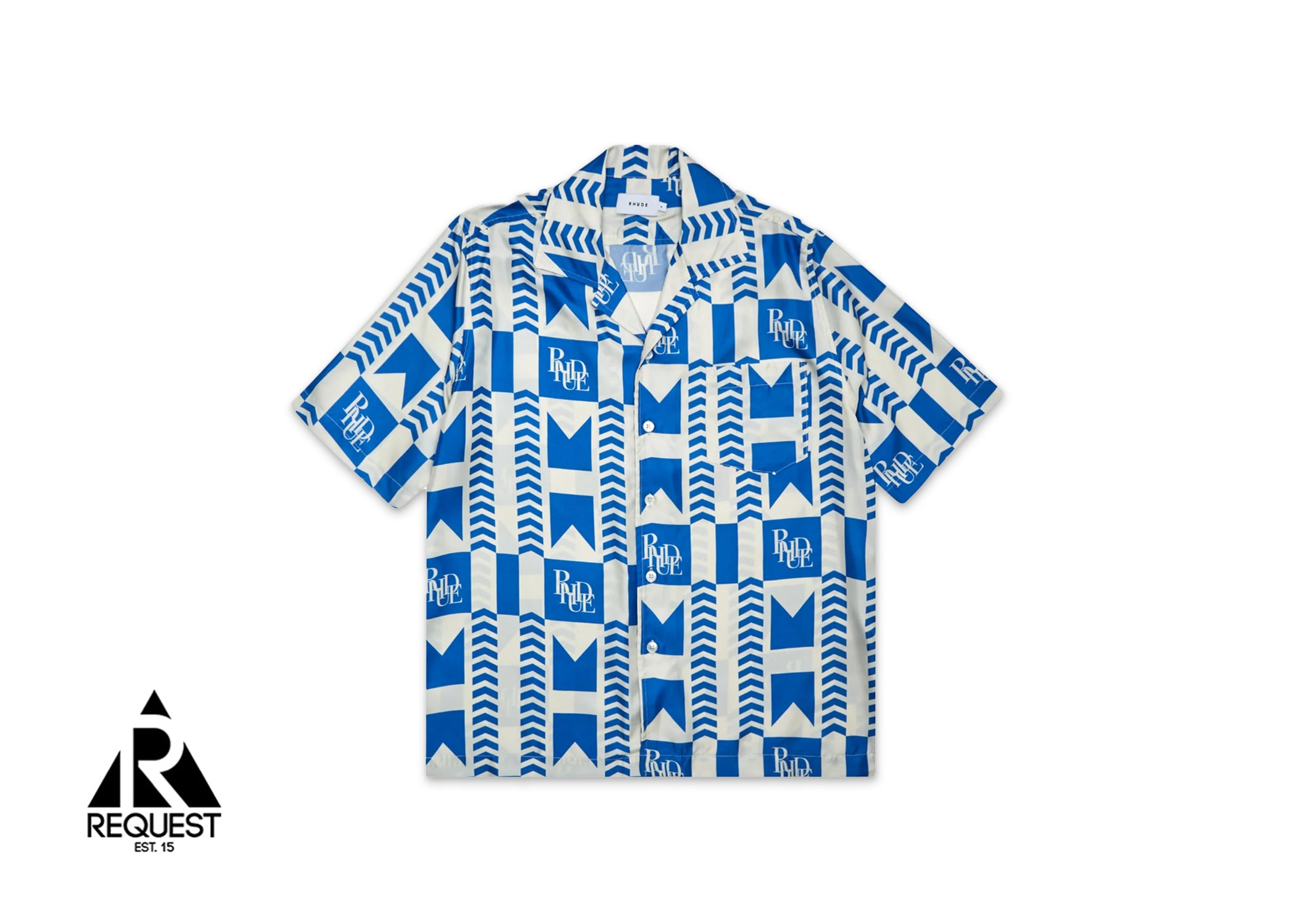 Rhude Silk Shirt “Blue Grasse”