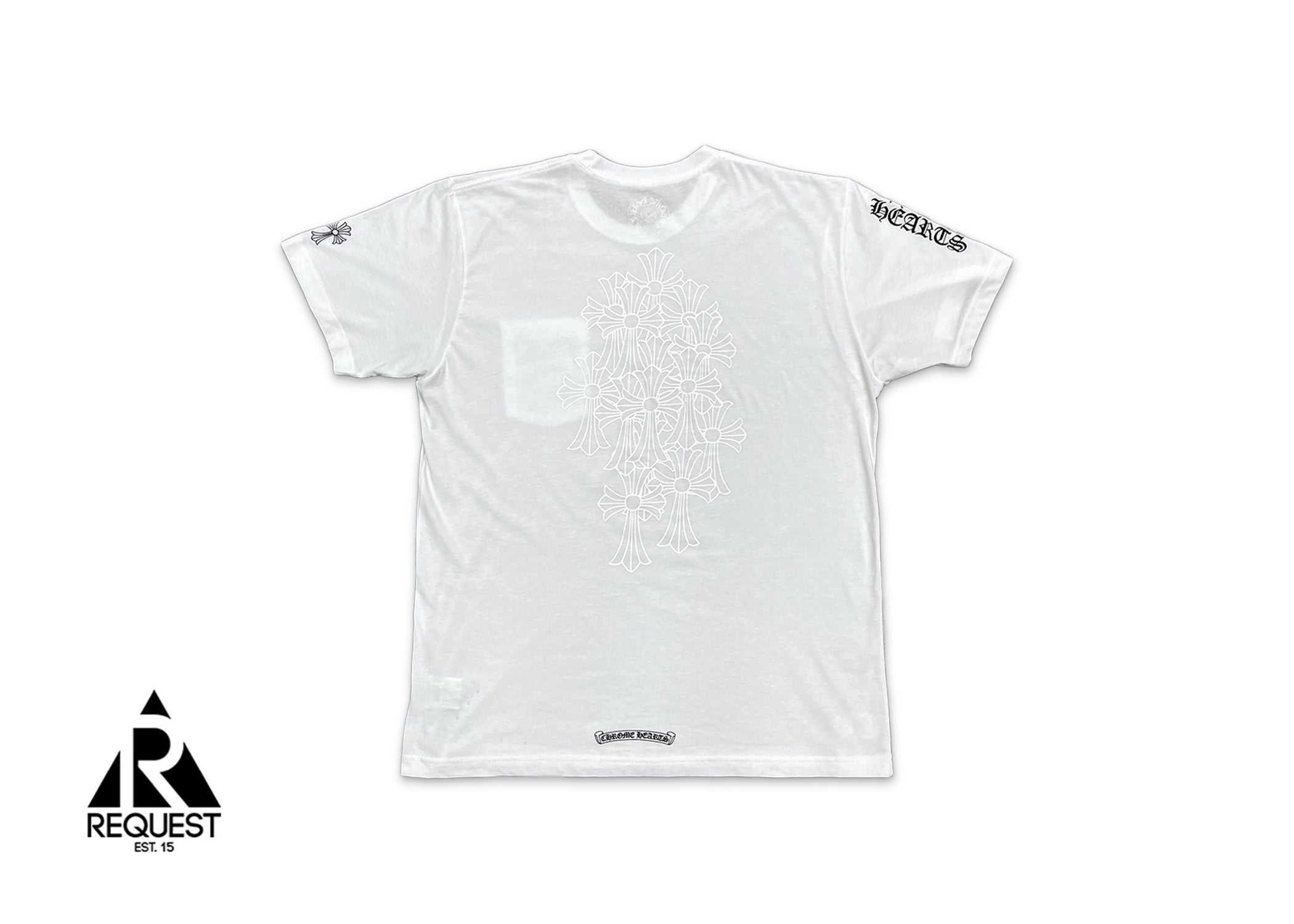 Cemetery Cross Shoulder Logo Tee "White"