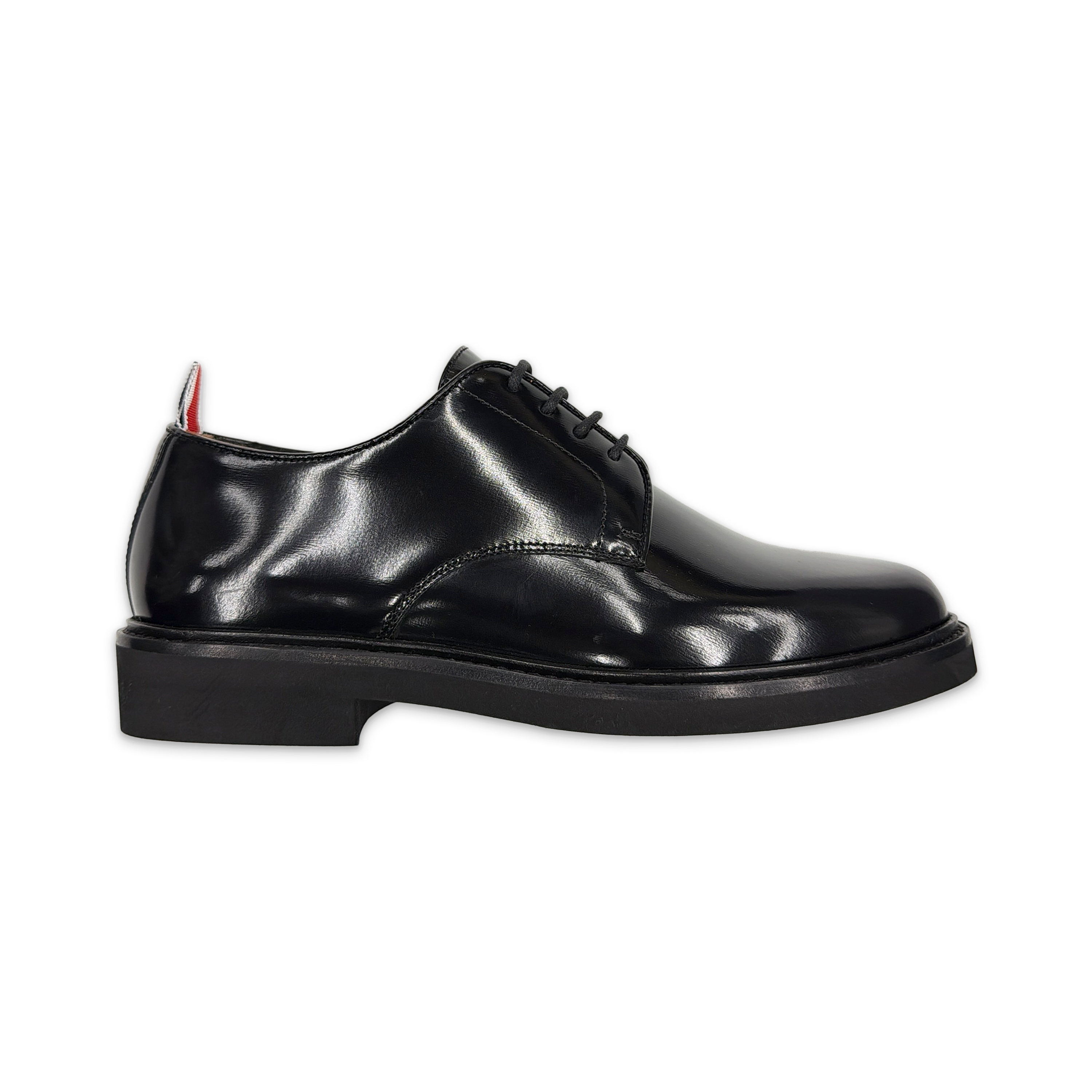 Thom Browne, Leather Derby Uniform Shoe Rubber Sole "Black"